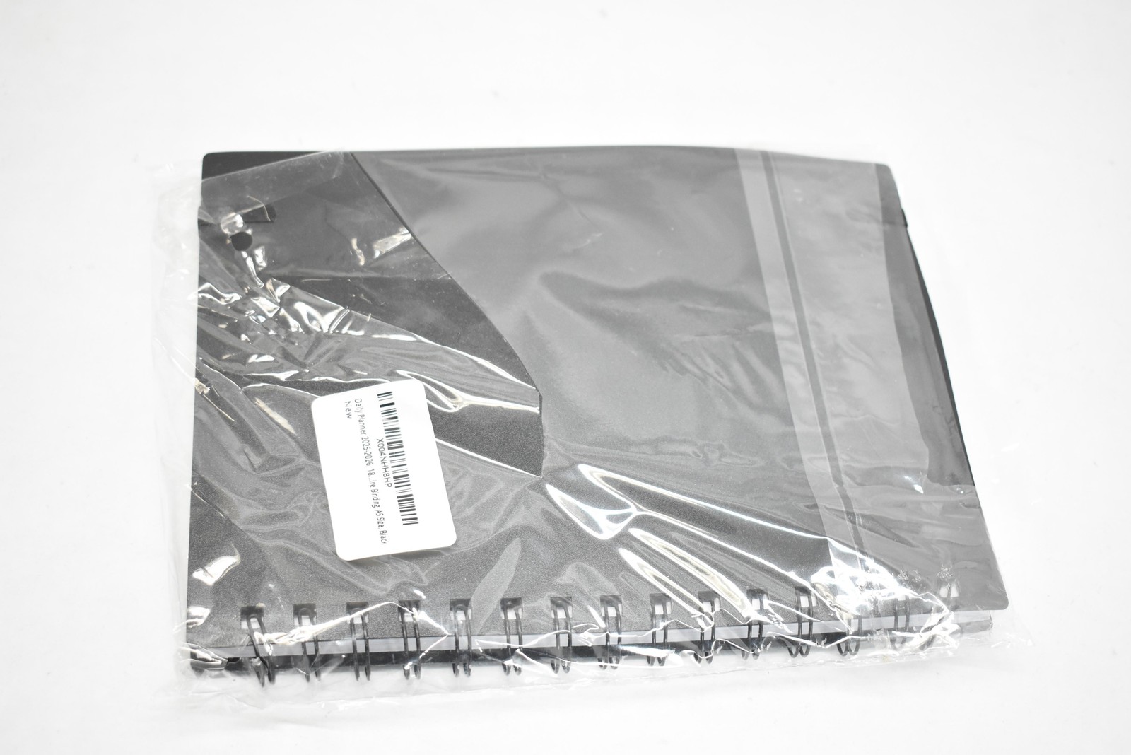 Daily Planner 2025-2026 A5 Black Wire-Bound Spiral Organizer Elastic Closure