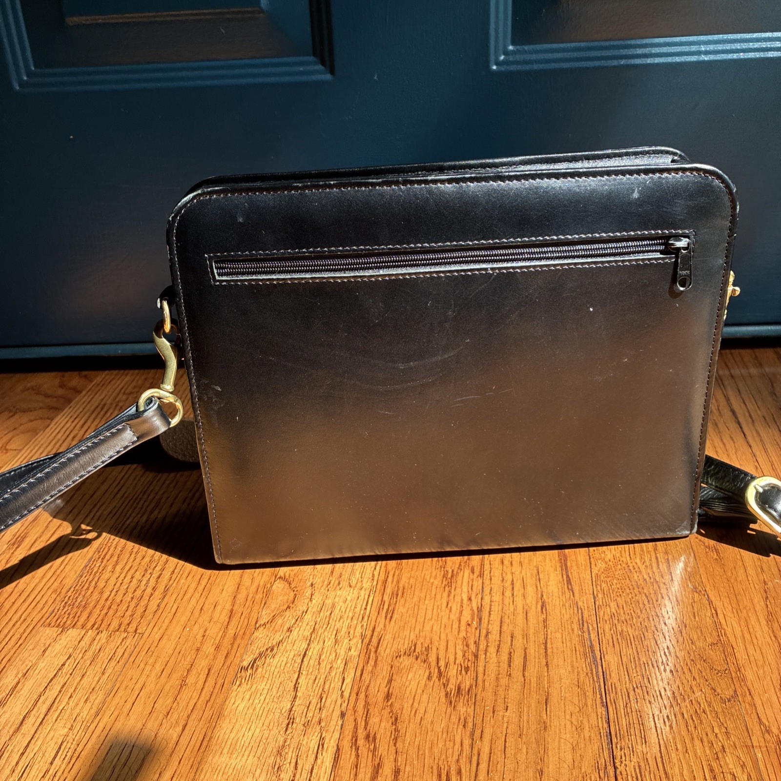 VintageFranklin Quest Covey Leather Planner Bag Crossbody Strap Purse Organizer