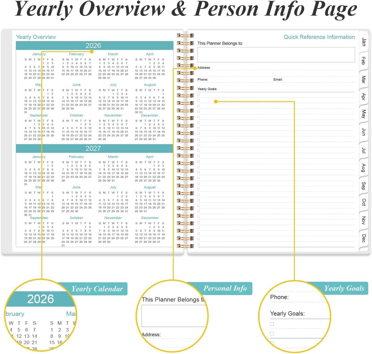 2026 Daily & Monthly Planner – One Page Per Day, Daily Planner from January 2…