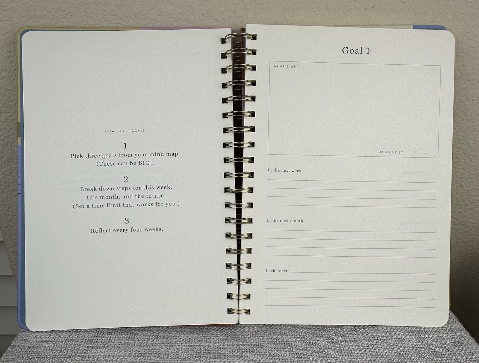 Papier Productivity Planner Spiral Bound Undated Hardcover 7″ x 10″ 12 Weeks