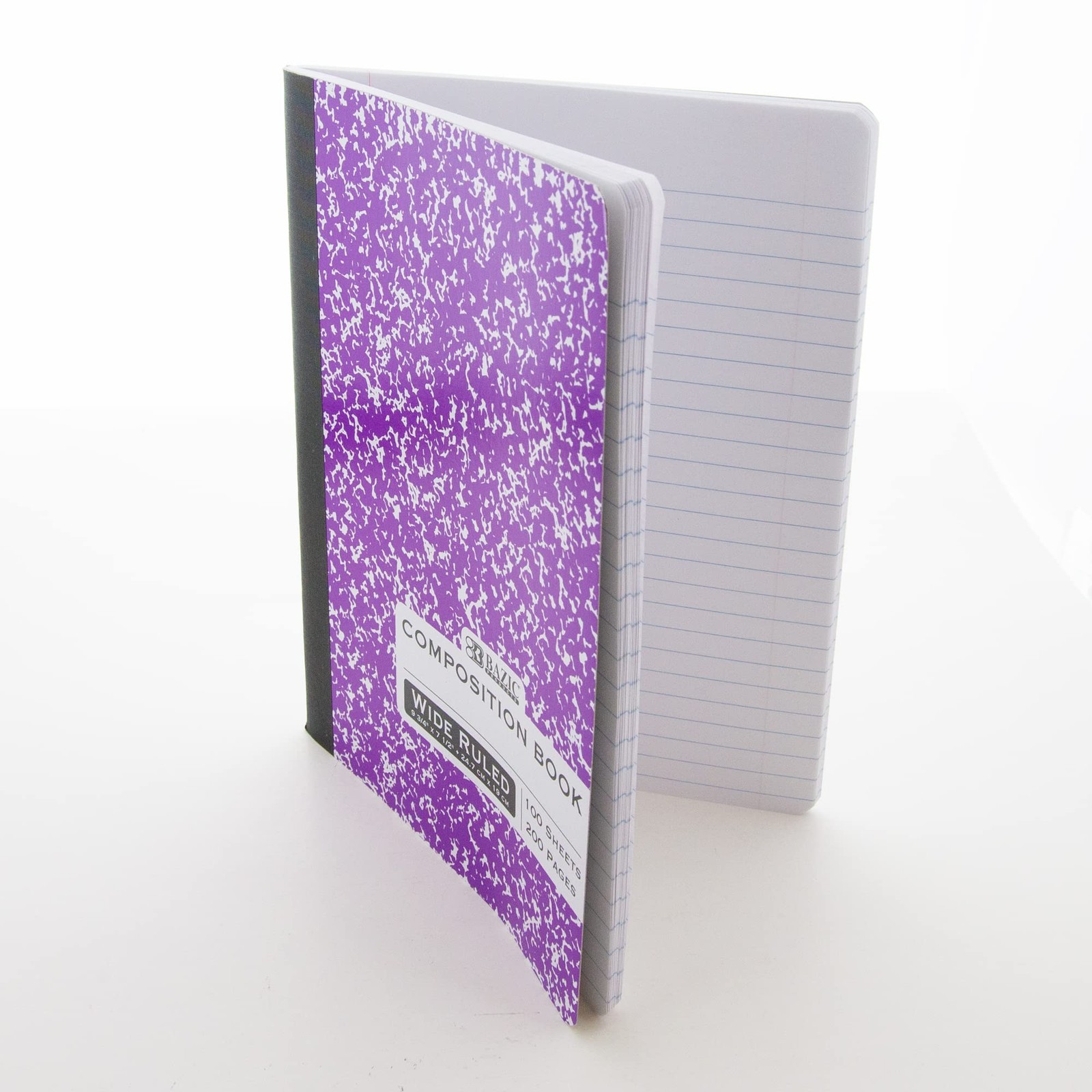 BAZIC PRODUCTS Composition 4-Pack, 4 Assorted Colors (100 Sheets/Book)