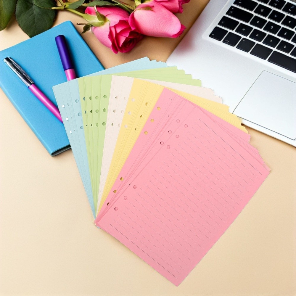 2 Sets Reusable Loose Leaf Planner Inserts A5 Binder Refill Paper Smooth Writing