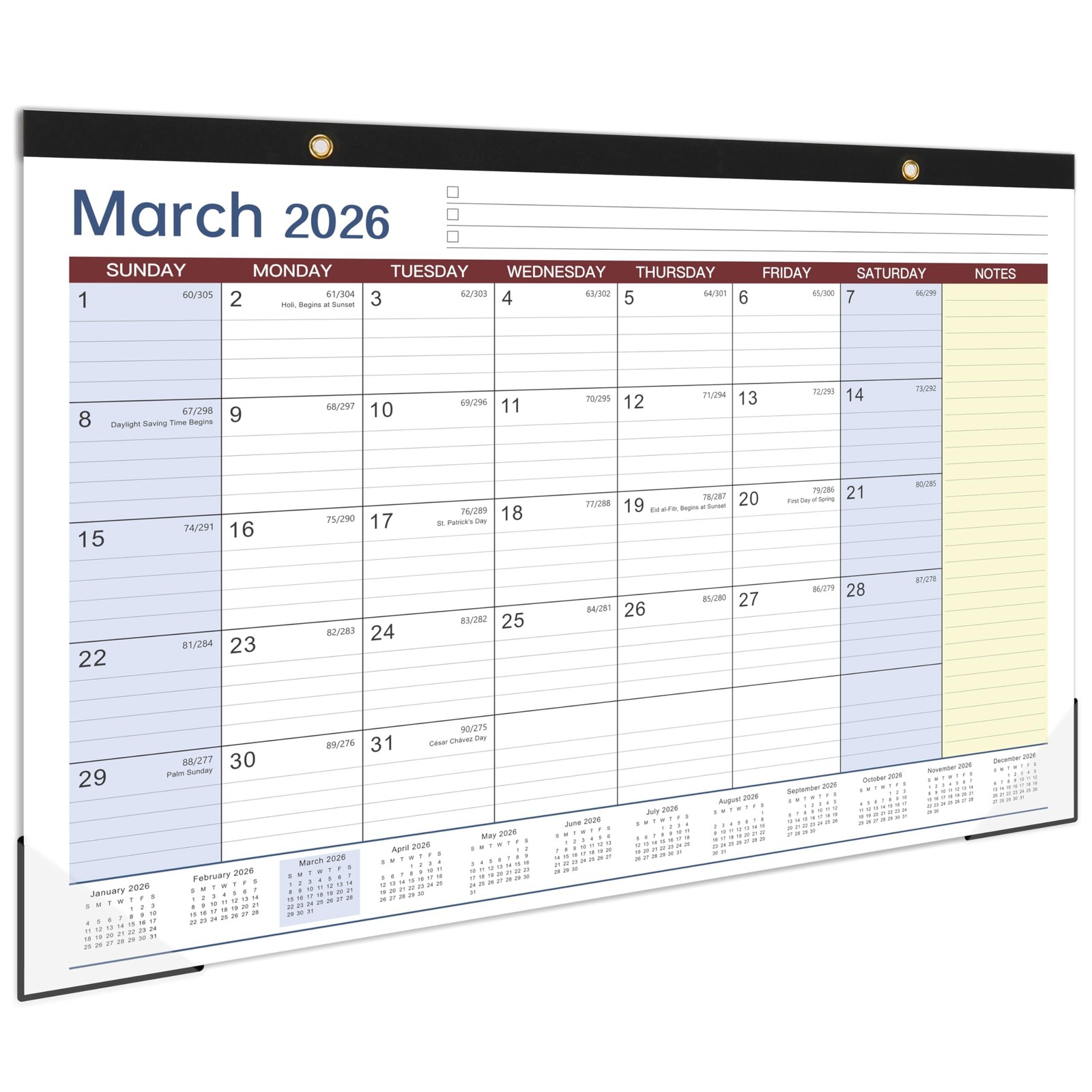 Desk Calendar 2026-2027 – 17″ x 12″ Desk Calendar 2026-2027, Mar. 2026 – Aug….