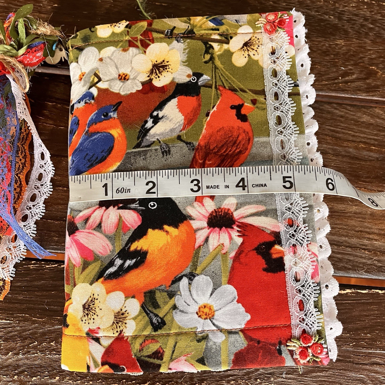 Bird Themed Junk Journal 3 Signatures Softcover Decorated Floral Colorful
