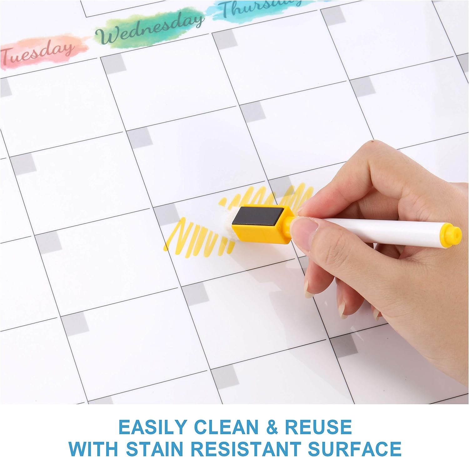 Dry Erase Magnetic Monthly Calendar Whiteboard With Weekly Planner For Fridge