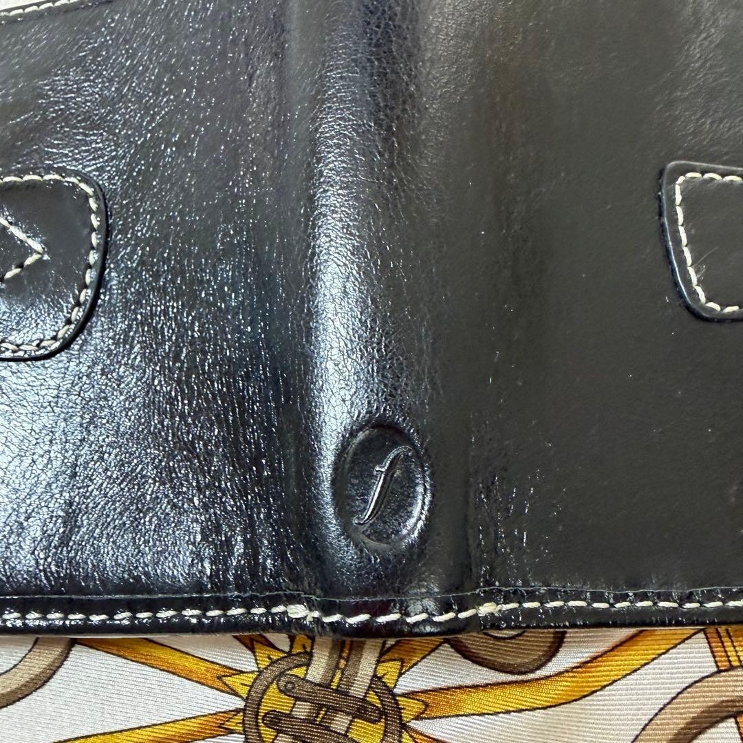 Filofax Malden M5 Pocket Slim Leather Organizer Black Japan Used