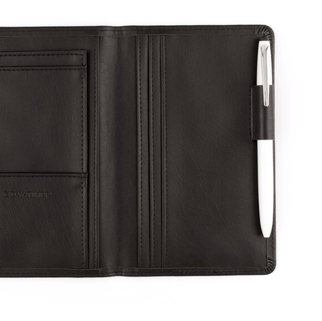 Day-Timer Antique Vinyl Open Style Planner Wallet, Black, Pocket 3-1/2″ x 6-1/2″