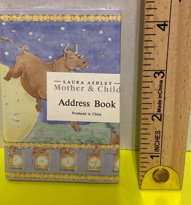 VTG Mother & Child By Laura Ashley address book nursery rhyme theme Unopened 4”