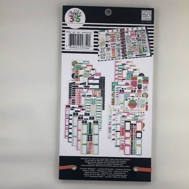The Happy Planner Productivity Sticker Book, 30 Sheets | 985 Pieces – NEW