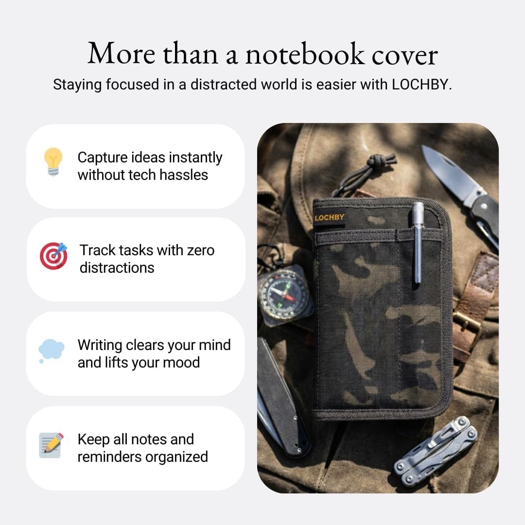 Travel Pocket Journal | Tomoe River Paper | Military Style | Smart Storage