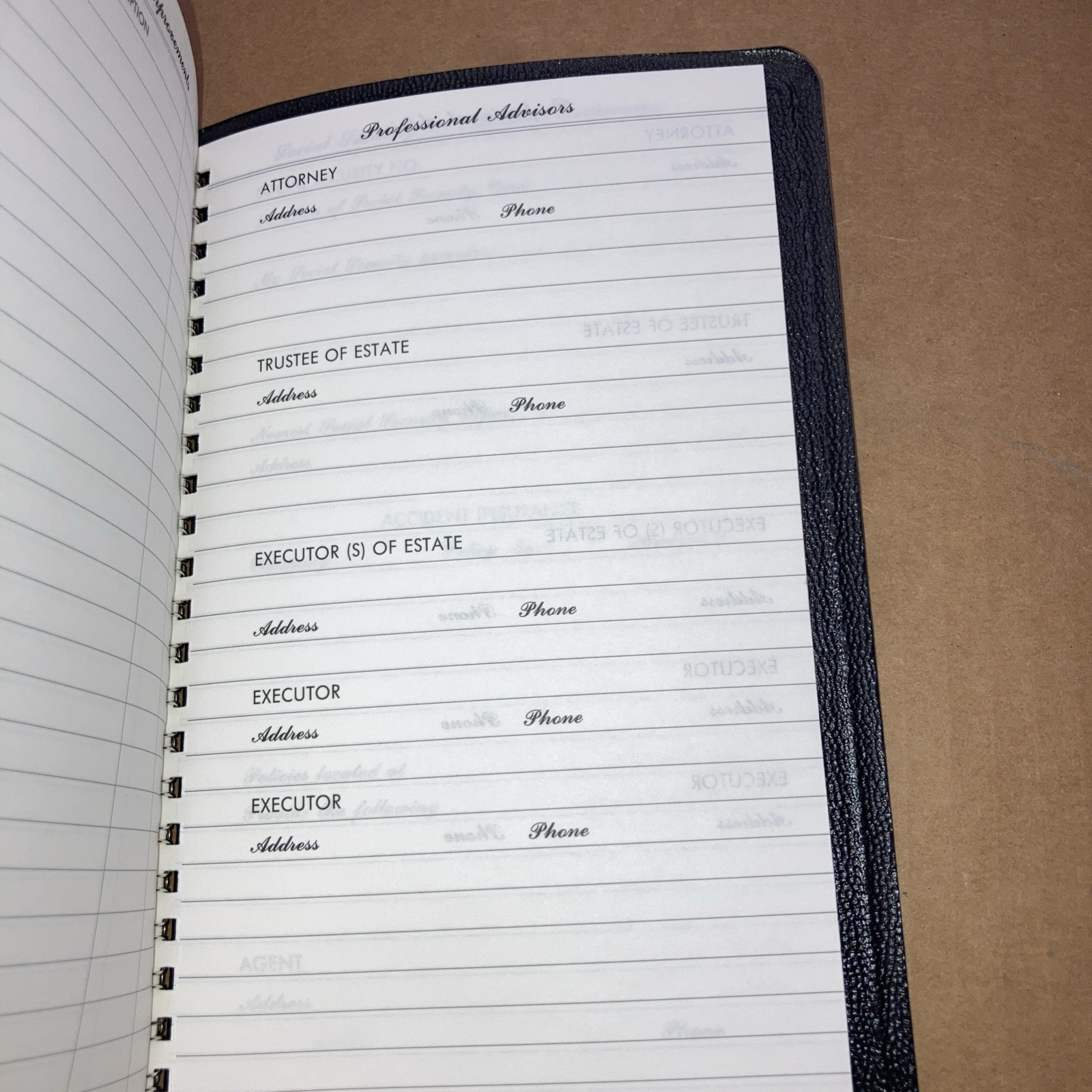 Vintage 1994 Estate Planner At A Glance Soft Cover Spiral – Never Used NOS
