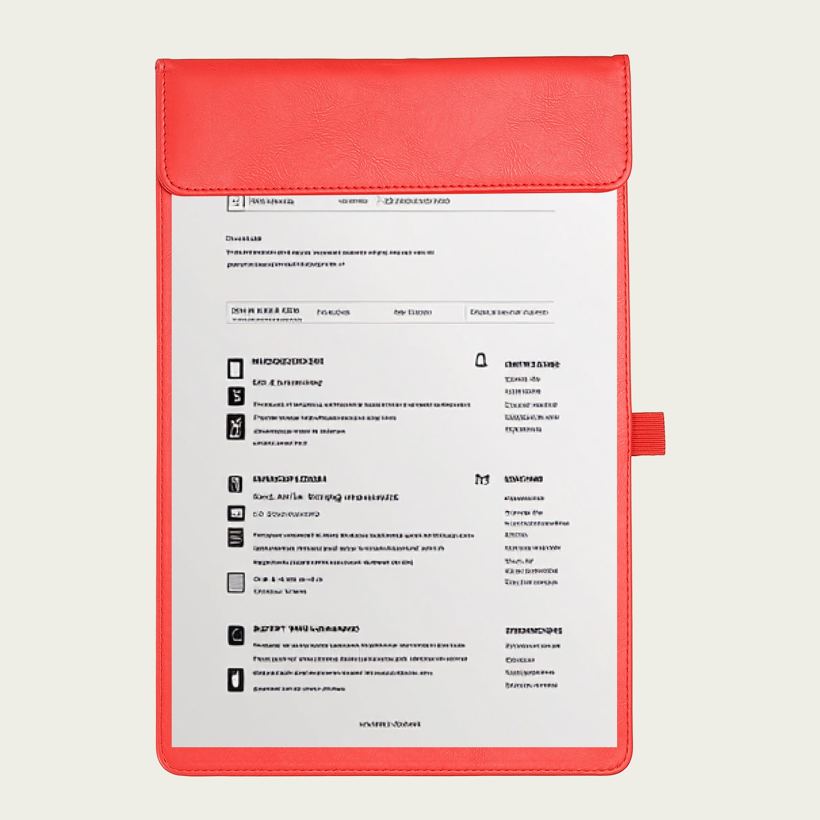 A4 Letter Size PU Leather Clipboard, 9.5″x13.5″ Magnetic Padfolio Style 2, Black