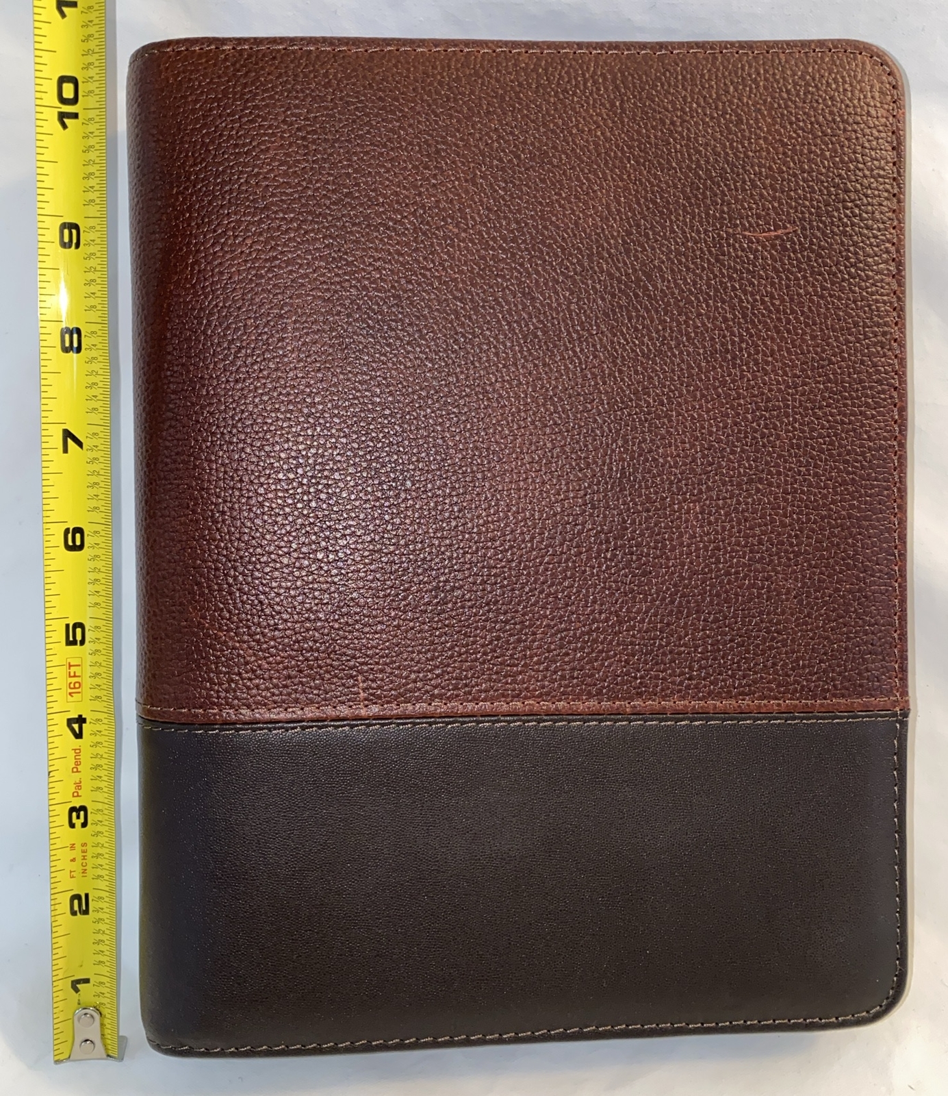 Franklin Covey LOGAN LEATHER OPEN BINDER 8.5”x 11” Chocolate Espresso NO BOX NEW