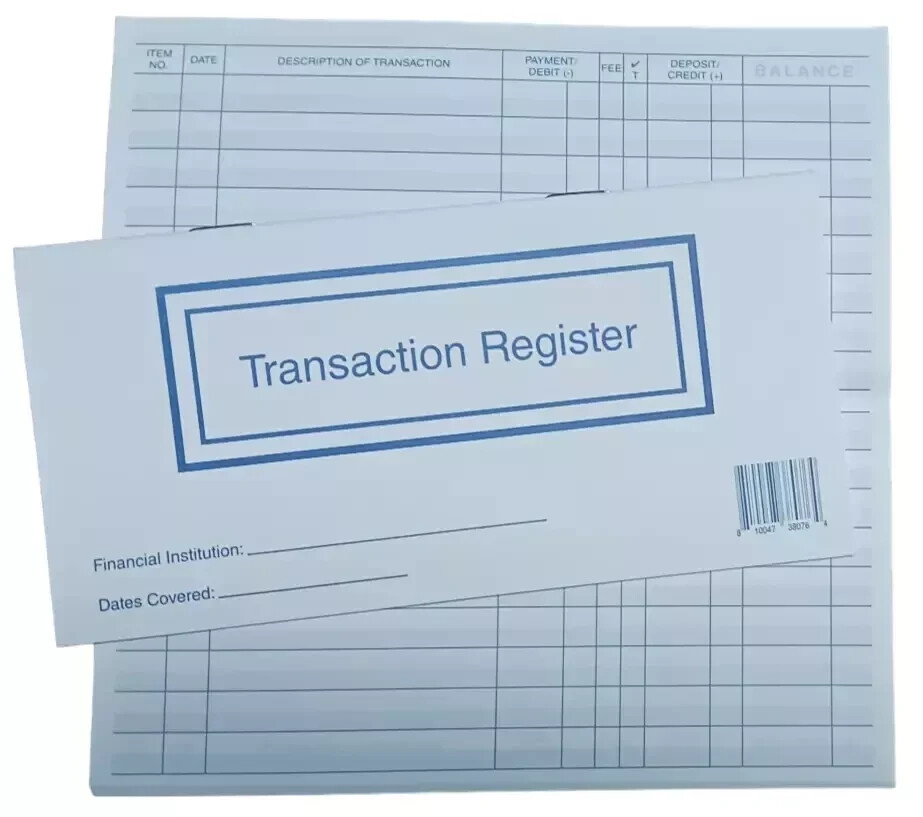Checkbook Transaction Registers 2023 2024 2025 Calendar Check Book Register