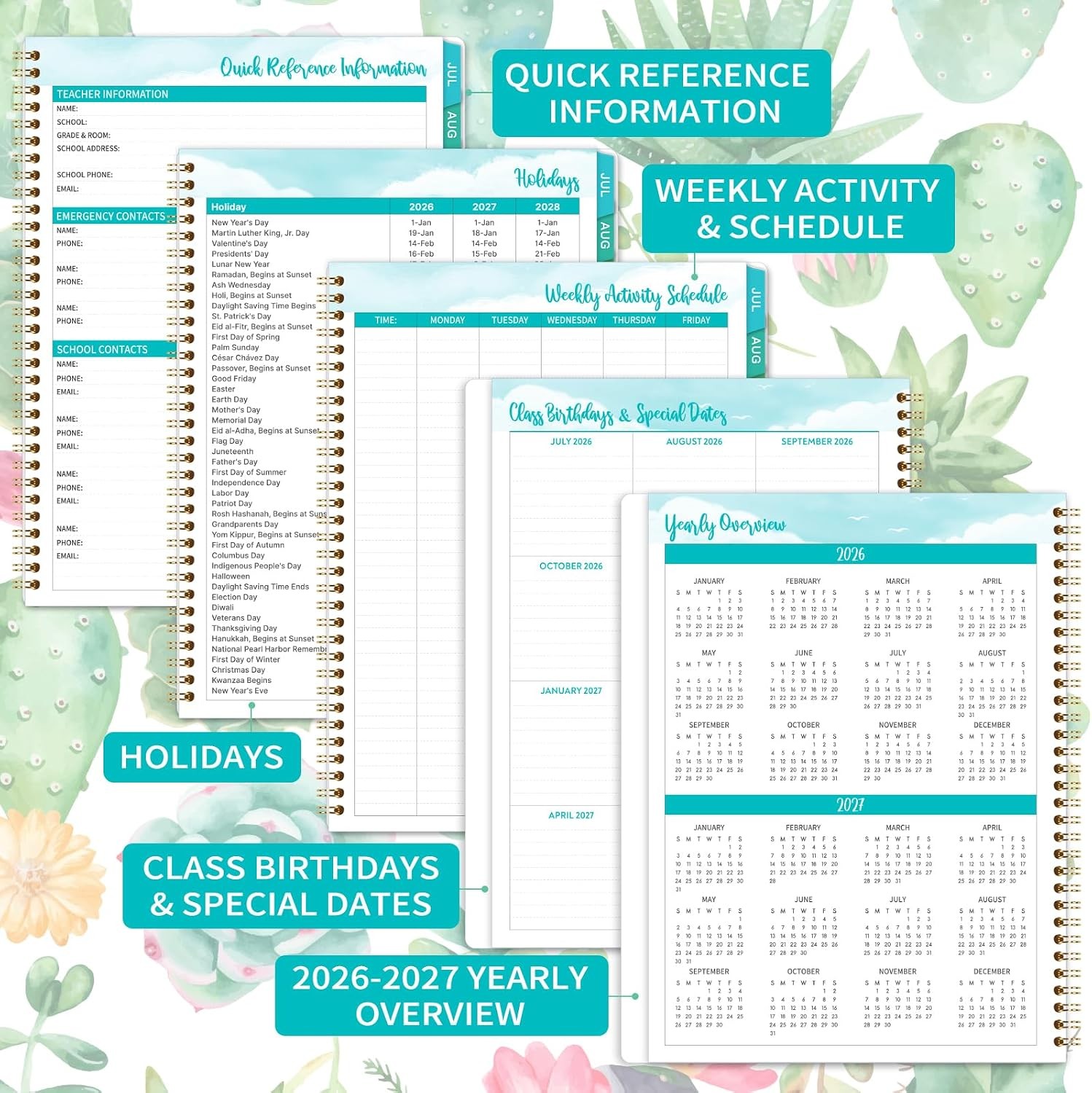 Teacher Planner 2026-2027 – Teacher Lesson Planner 2026-2027, Jul. 2026 – Jun. 2