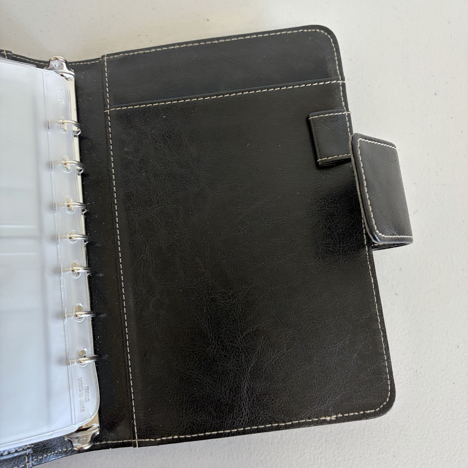 Franklin Covey Leather 7-Ring Notebook Planner Organizer Needs Fillers Black
