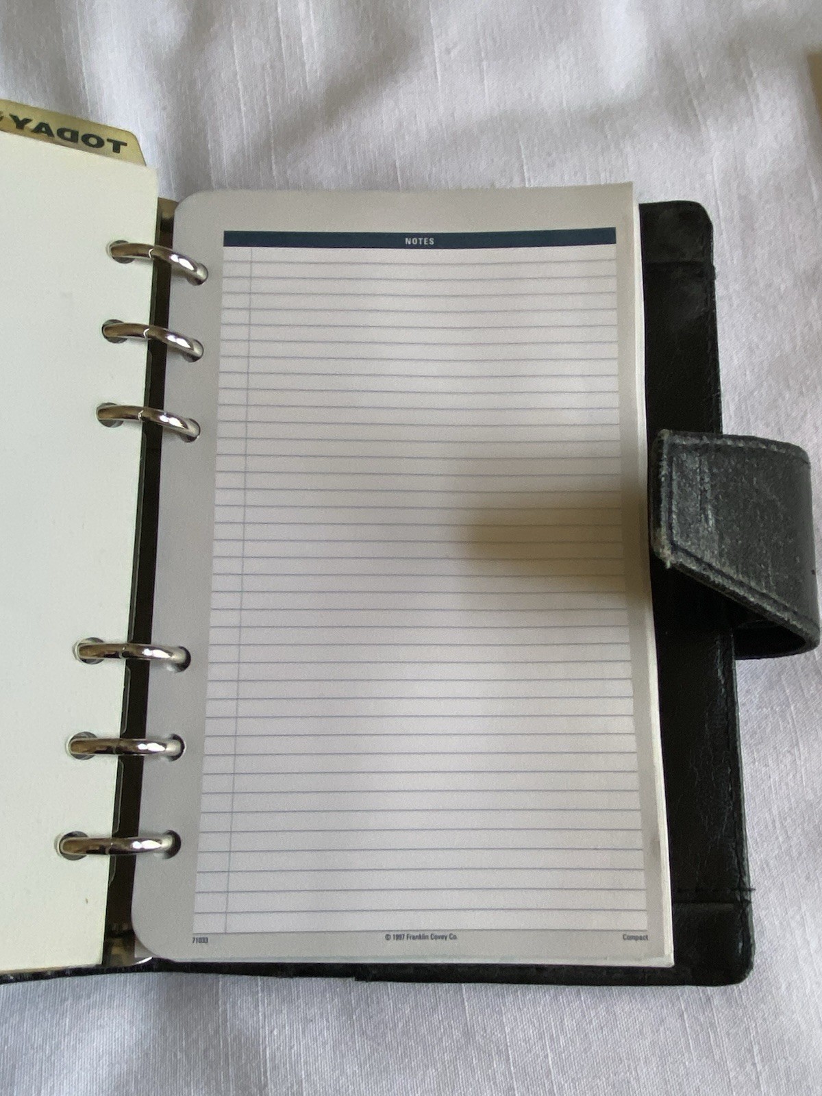 Vintage Cambridge 6 Ring Snap Compact Planner Binder Organizer – Green/Black