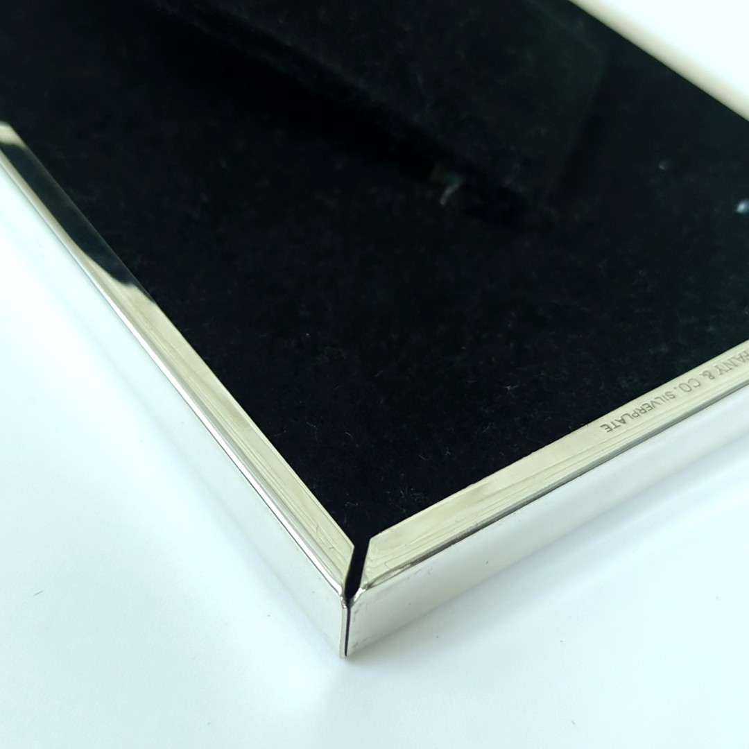 Vintag Tiffany & Co. Desk Calendar Photo Frame Silver Plated Perpetual Calendar