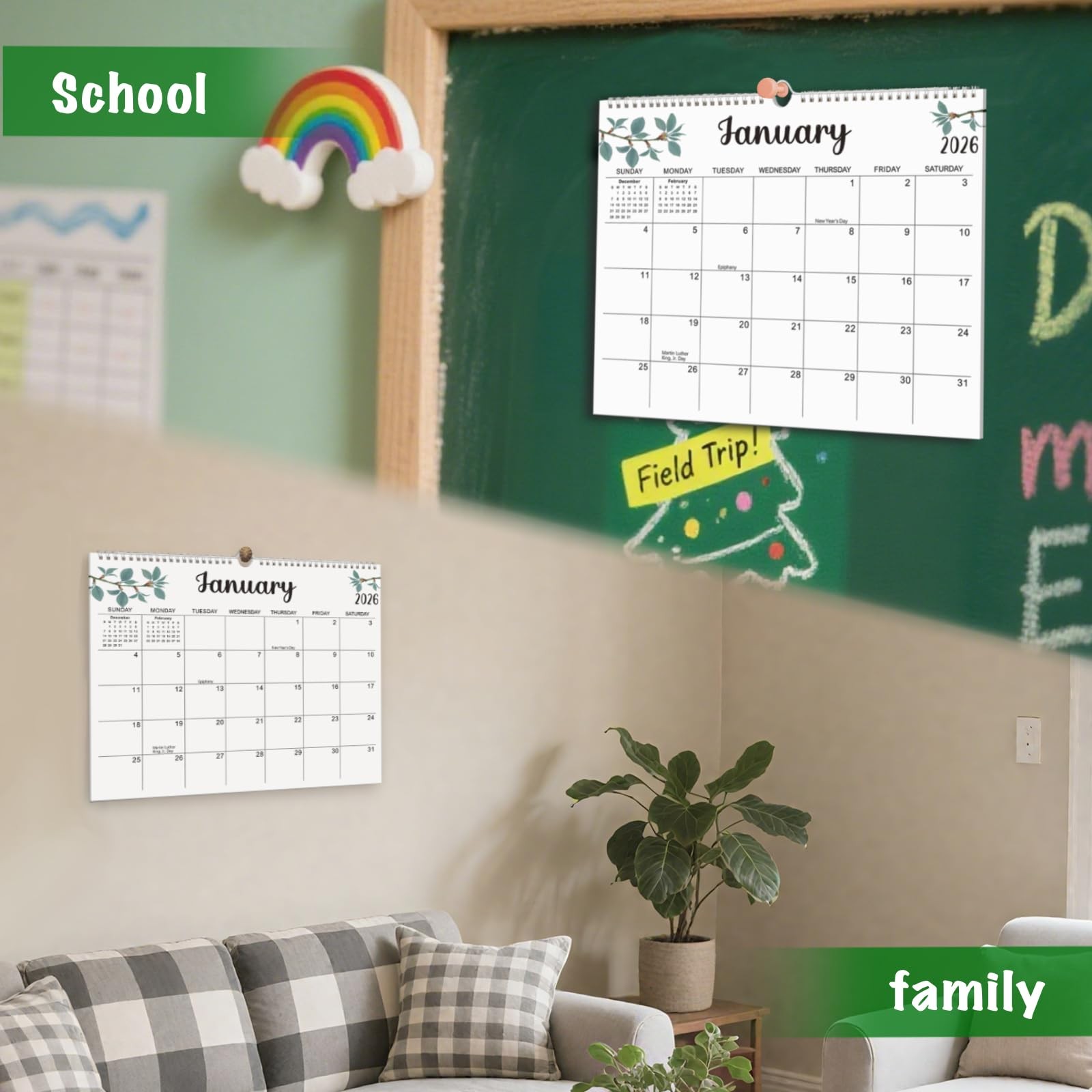 DeBiao 2026 Wall Calendar – 18 Months 2026-2027, Jan 2026 11″ x 14″