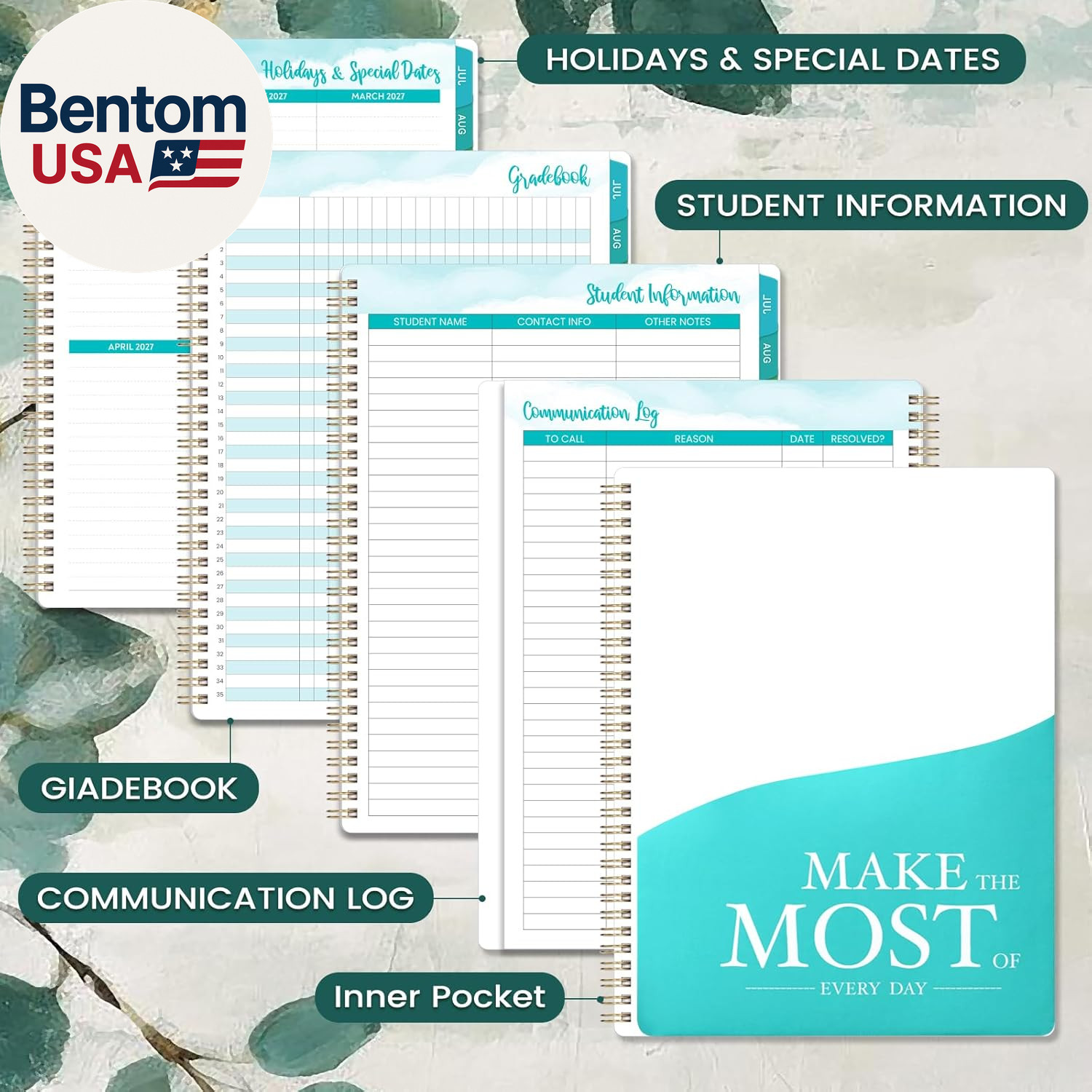 Teacher Planner 2026-2027 – Teacher Lesson Planner, July 2026 – June 2027, 8.5″