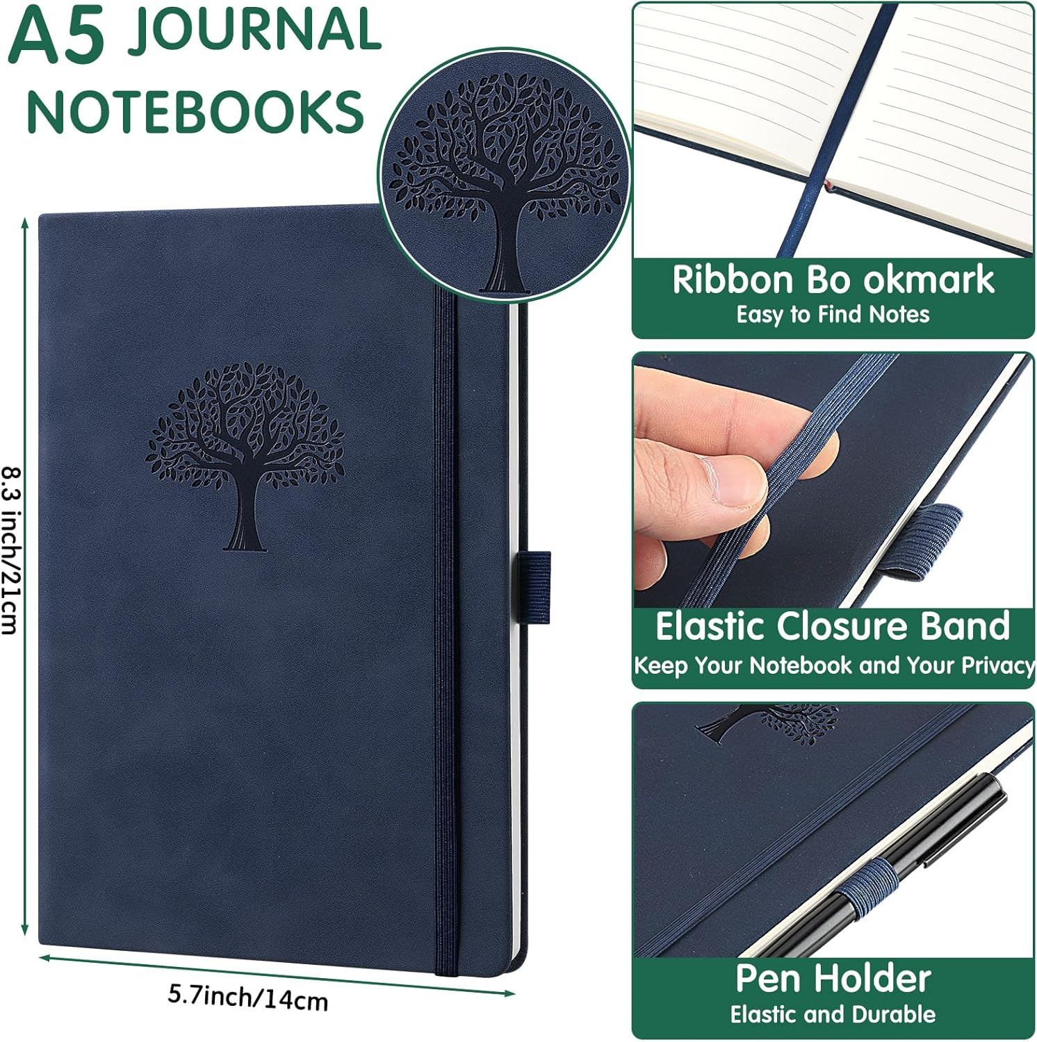 24 Pack Leather A5 Journals – Multicolored Travel Notebooks for Men & Women