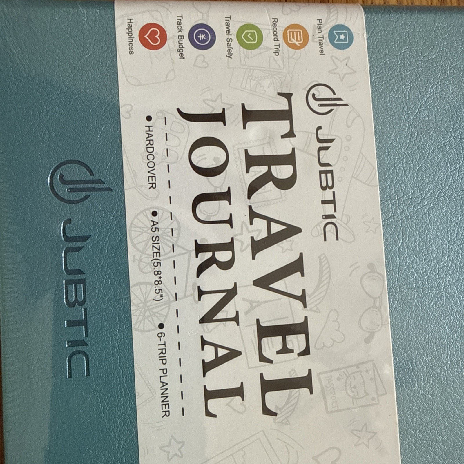 JUBTIC Travel Journal, Vacation Planner Medium-A5(5.8*8.5"), Aquamarine
