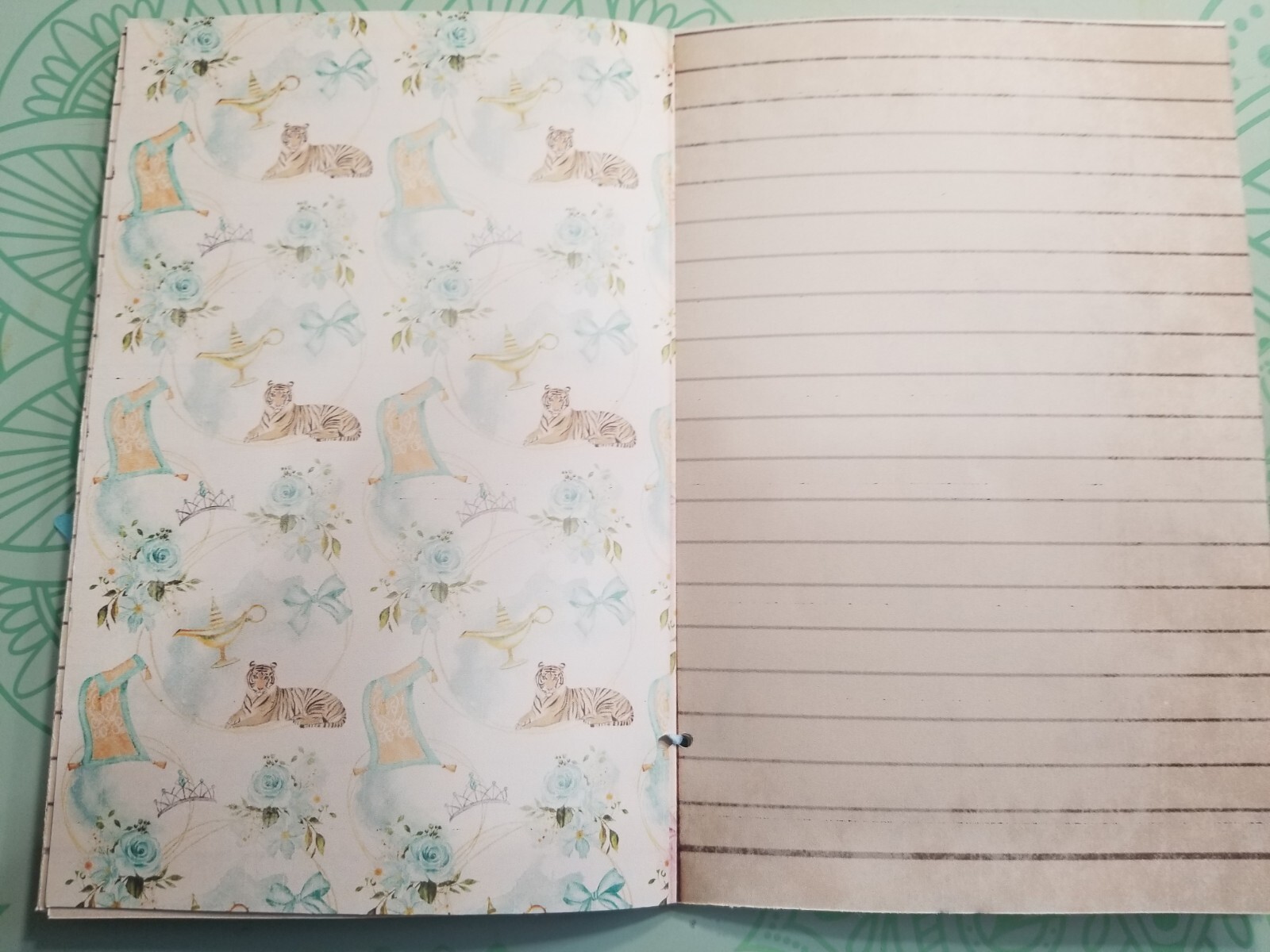 Junk Journal Blank Booklet “PRINCESS TALES” HANDMADE LG 8.5″x5.5″ 40pg