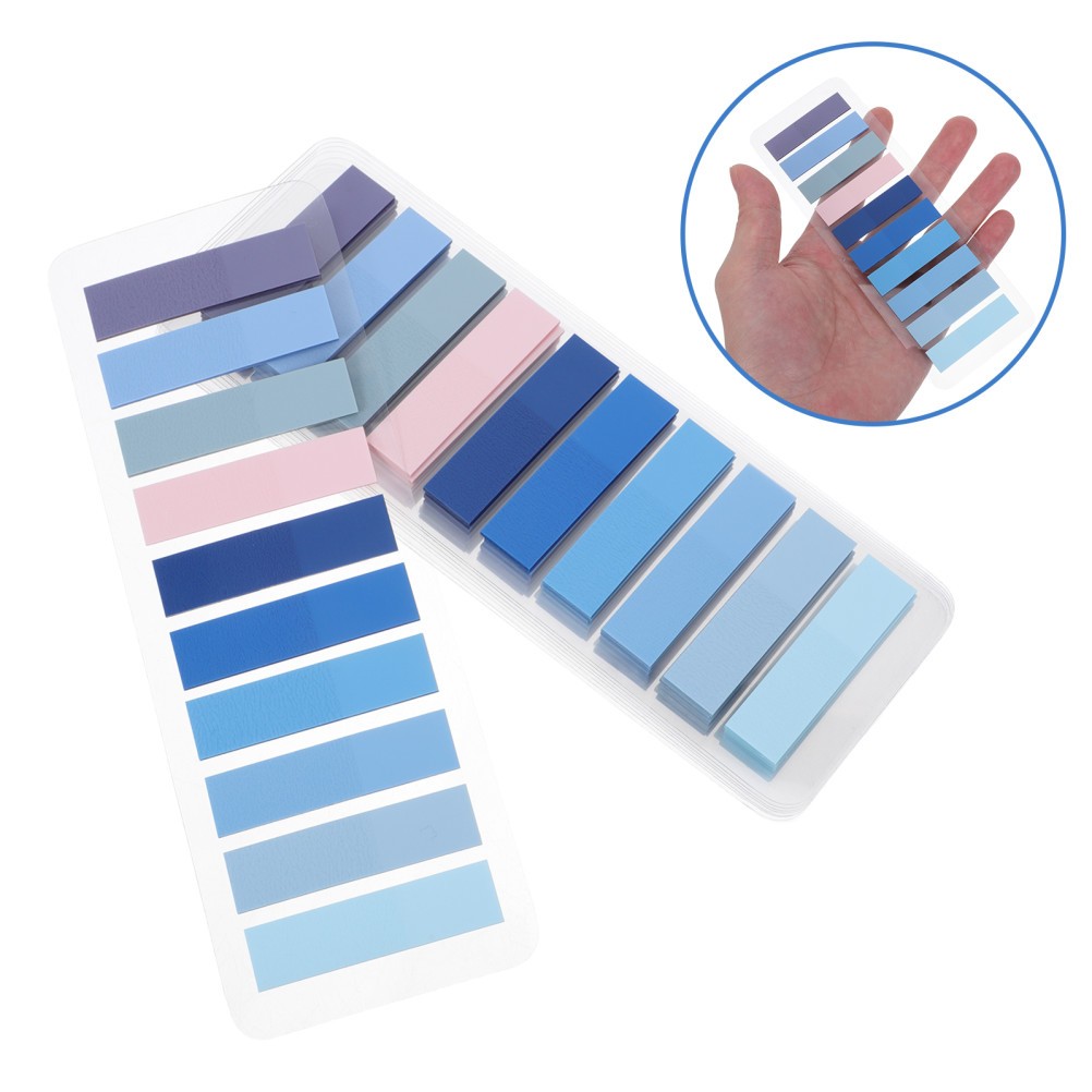 10 Pads Transparent Index Tags Multi-colored Tabs Label Paper Holder Adhesive
