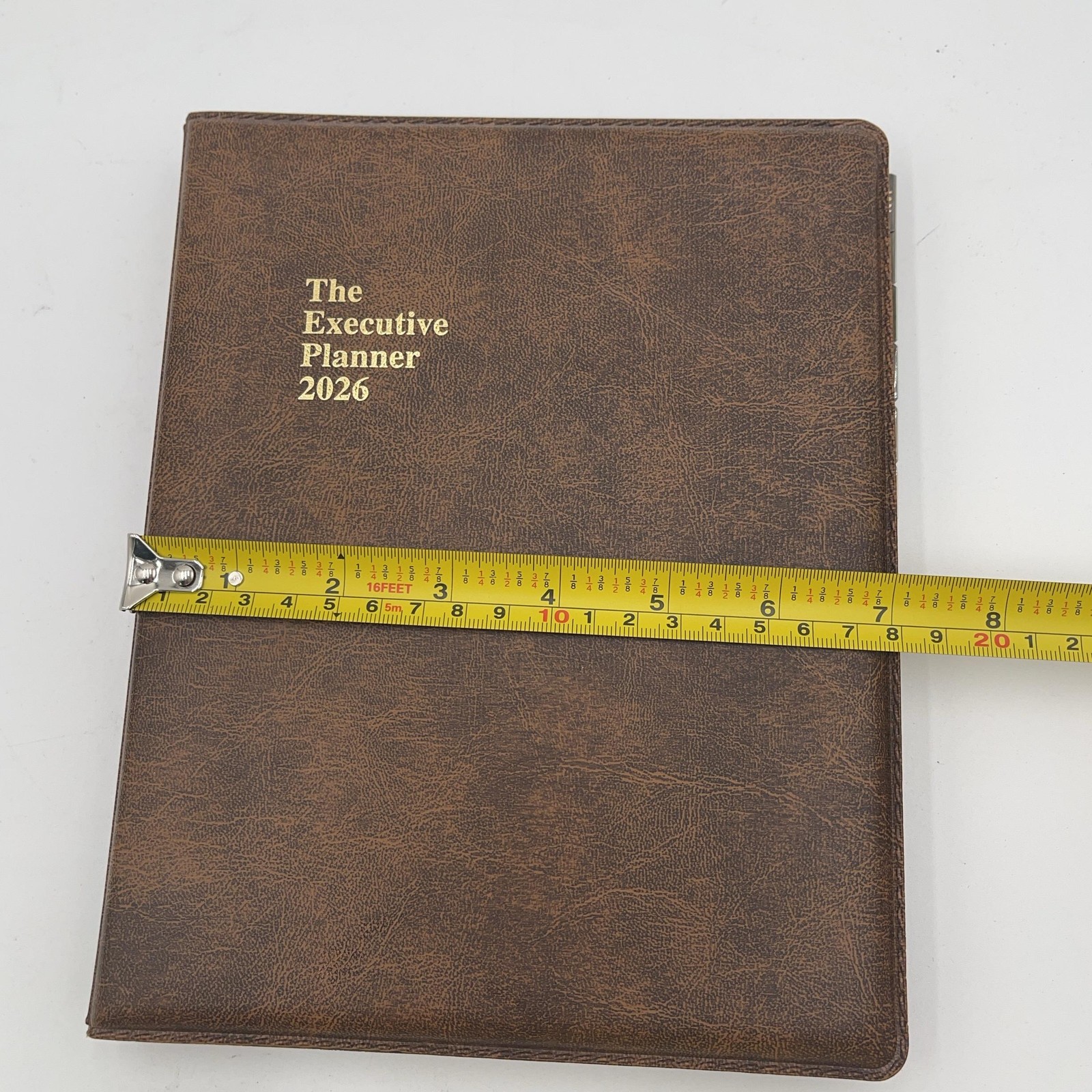 Pilot The Executive Planner 2026 Brown Faux Leather Large Padfolio Office