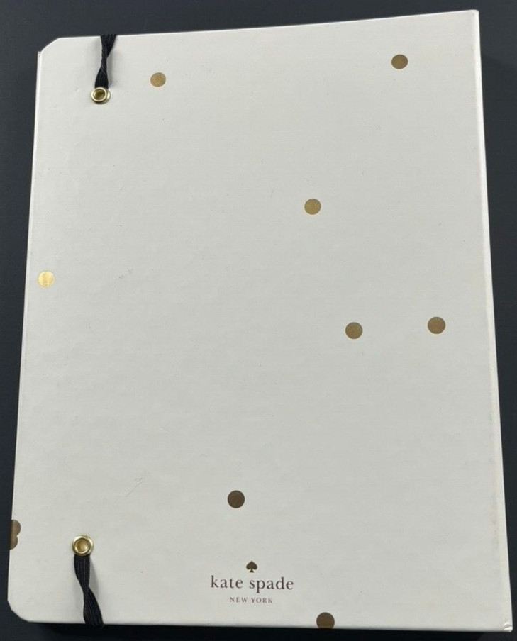 Kate Spade Party Event Planner – White Gold Confetti Dot – “CHEERS!” NEW