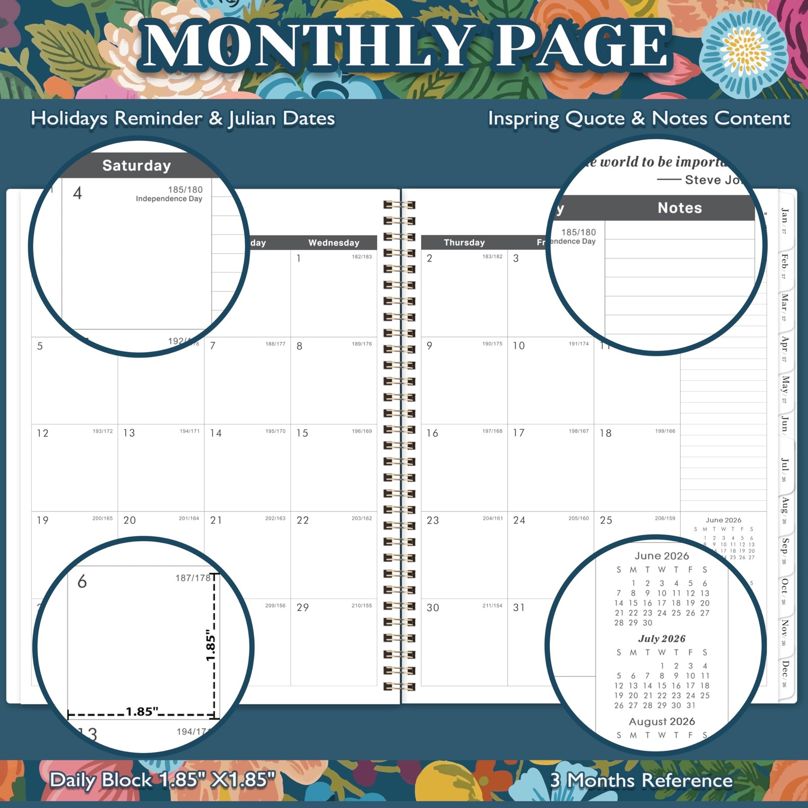 2026-2028 Monthly Planner – Planner, Jul. 2026 11 inches x 9