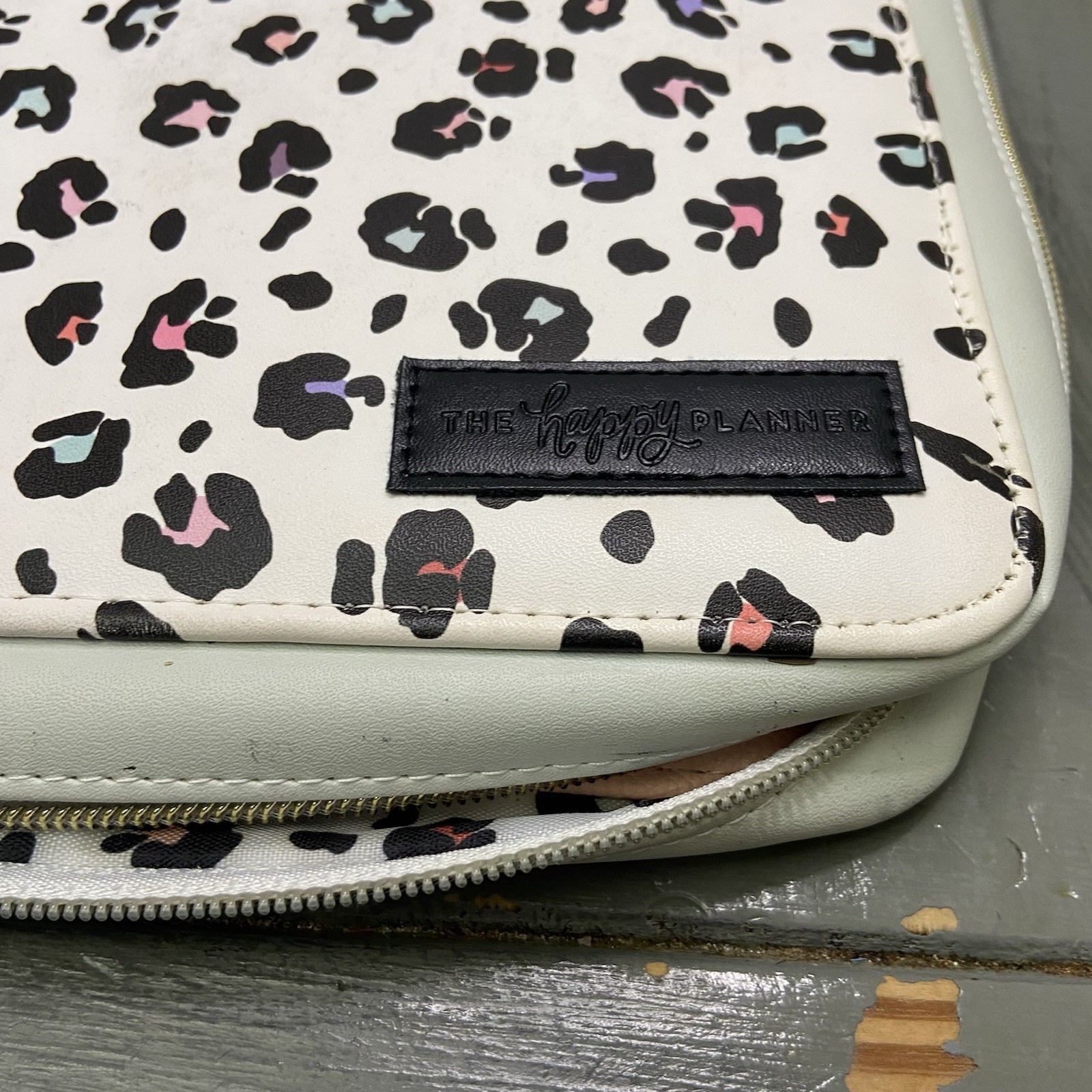 The Happy Planner Colorful Leopard Classic Zip Folio Planner Cover