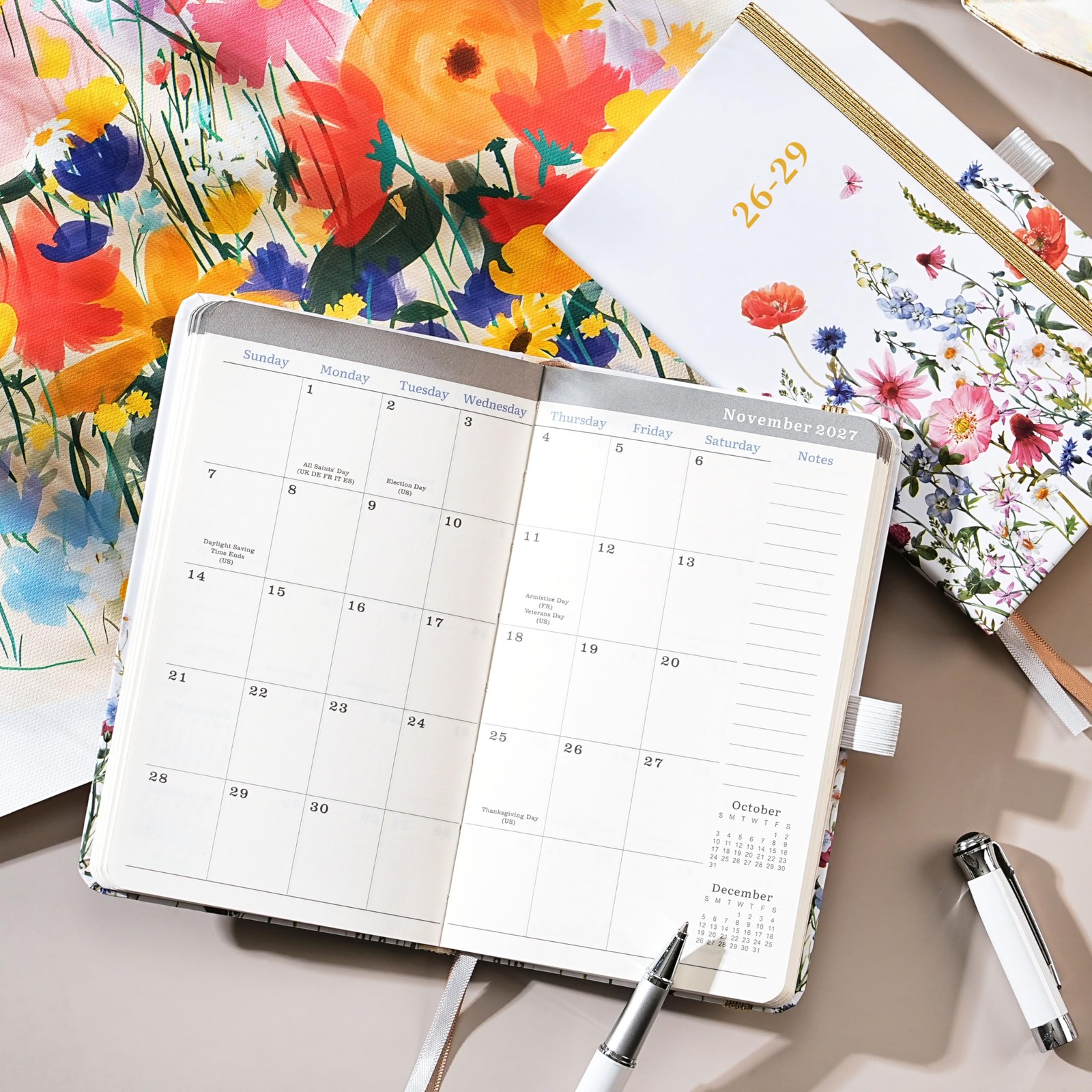 3 YEAR POCKET CALENDAR PLANNER 2026–2029 SMALL MONTHLY NOTEBOOK TRAVEL SIZE
