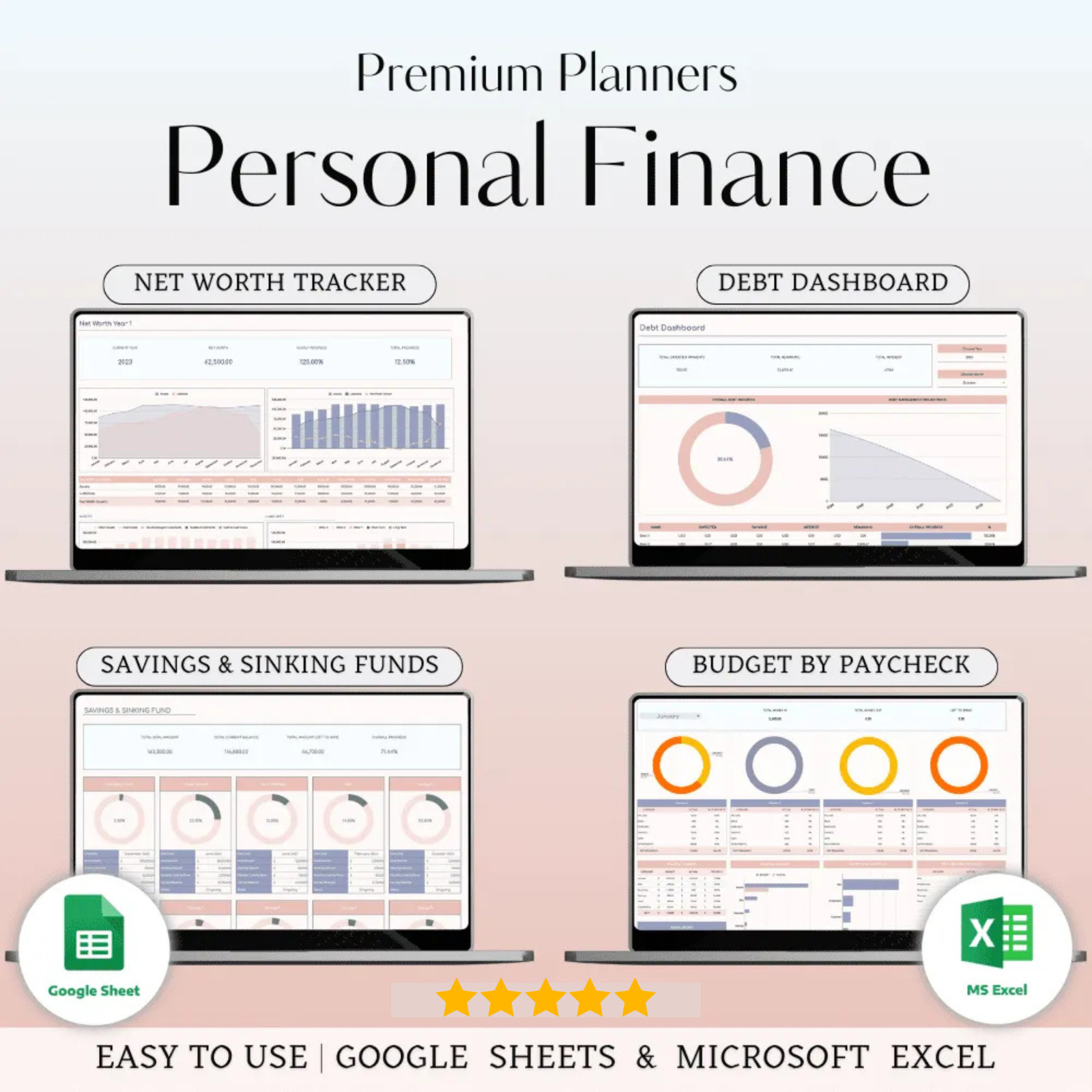 Ultimate Personal Budget Planner Templates for Excel & Google Sheets