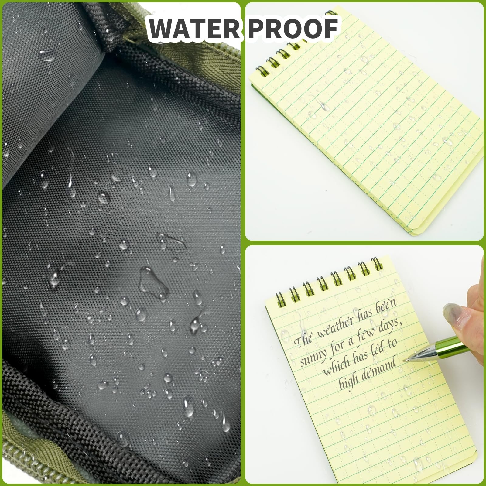 ShioShin 6Pcs Write in the Rain Notebook, Waterproof Notebook, Pocket Noteboo…