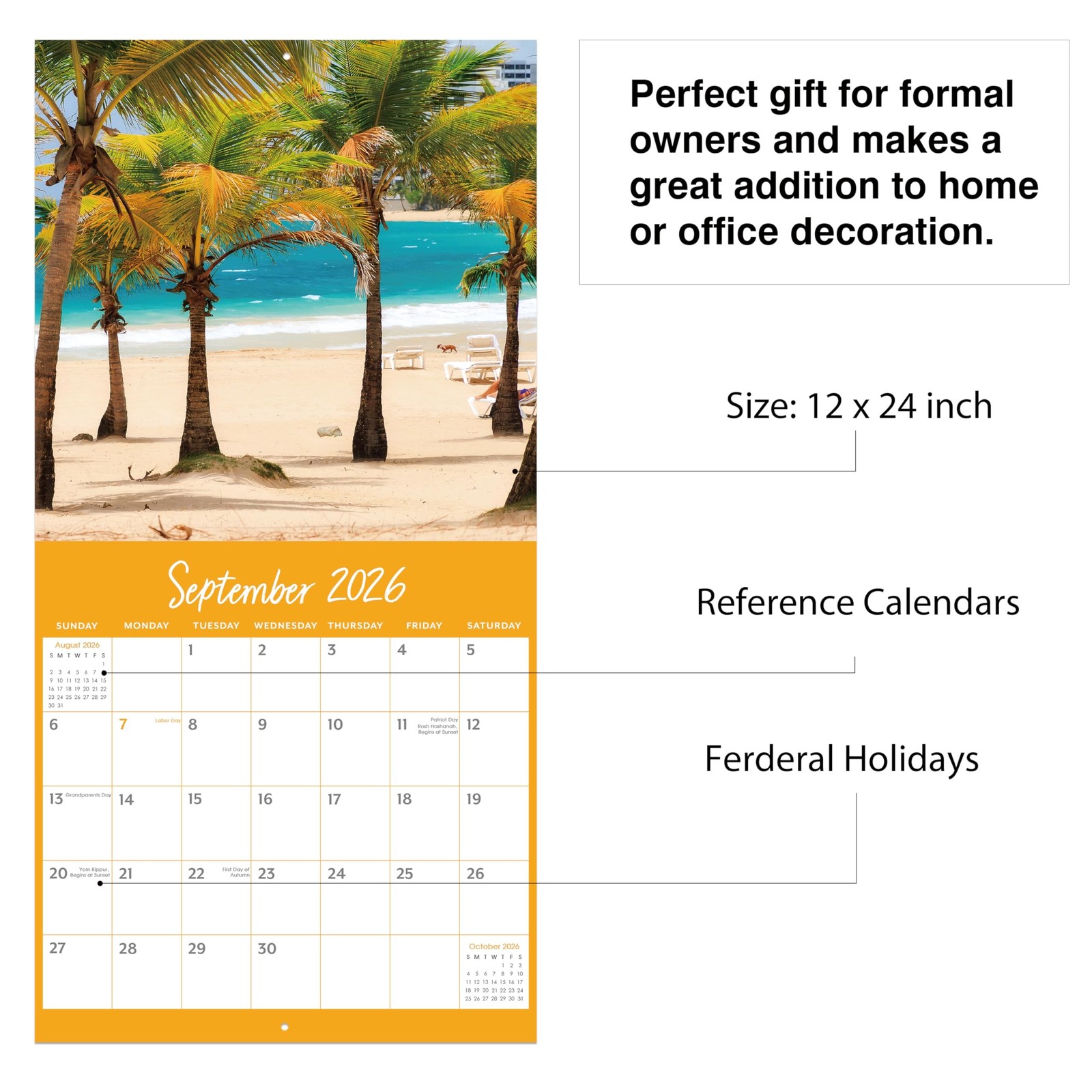 Calendar 2026-2027 – 18 Months Wall Calendar 2026-2027, Jul.2026 – Dec.2027, …