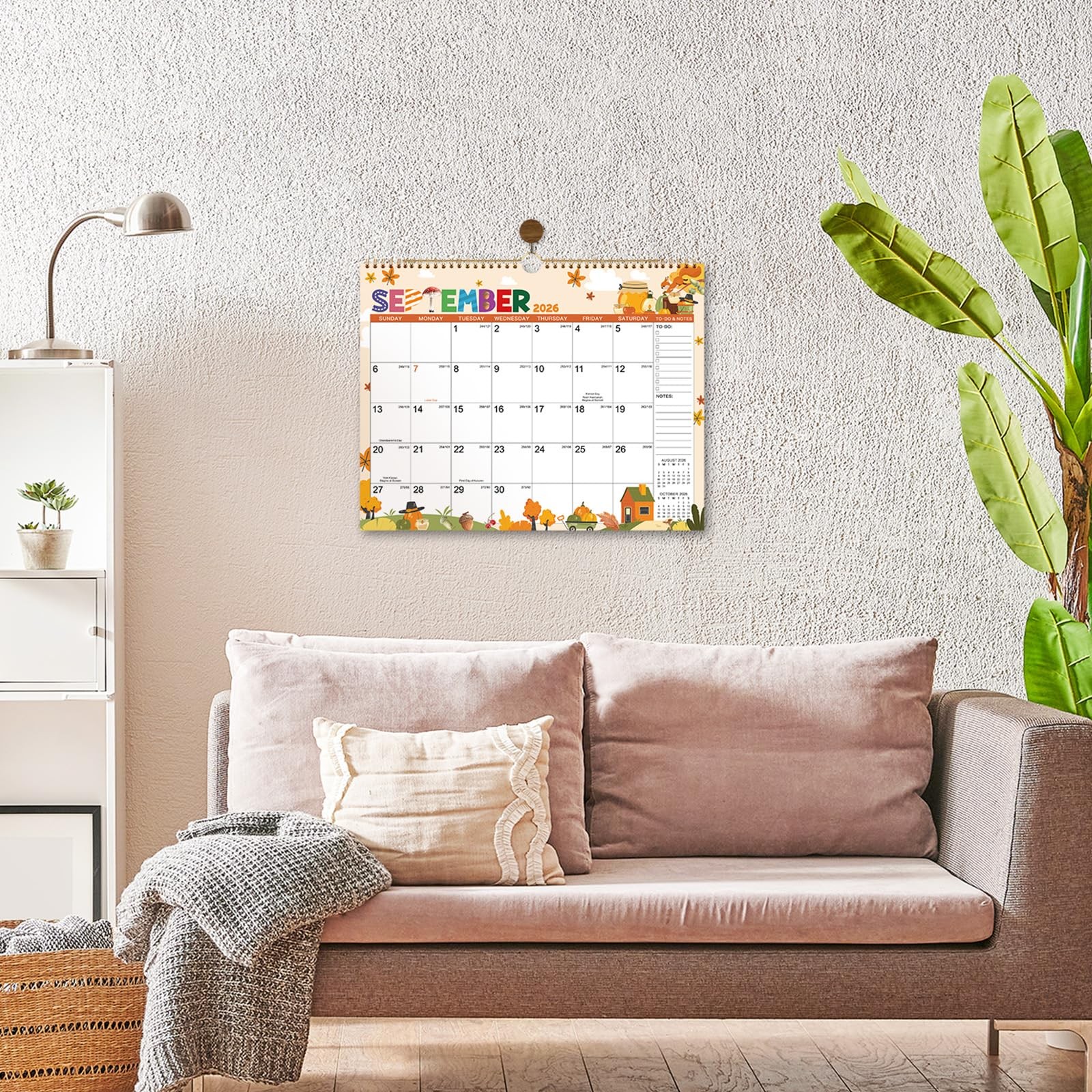 2026 Calendar – 2026 Wall Calendar, January 2026 – 14.8″ x 11.6″, Multicolor