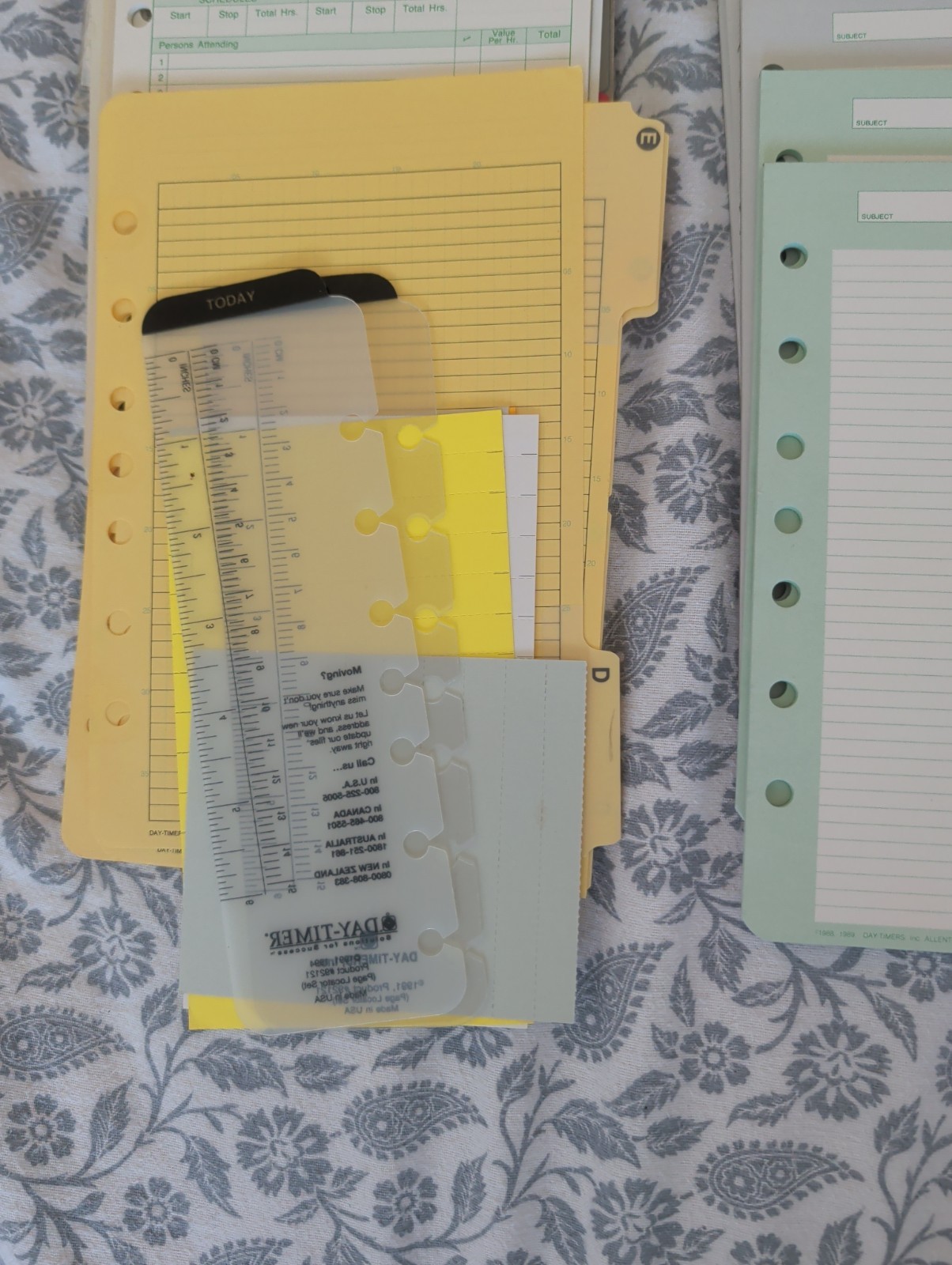 Day-Timer Organizer-Assortment Extra Pages-Spiral Pocket Size Planner Refill