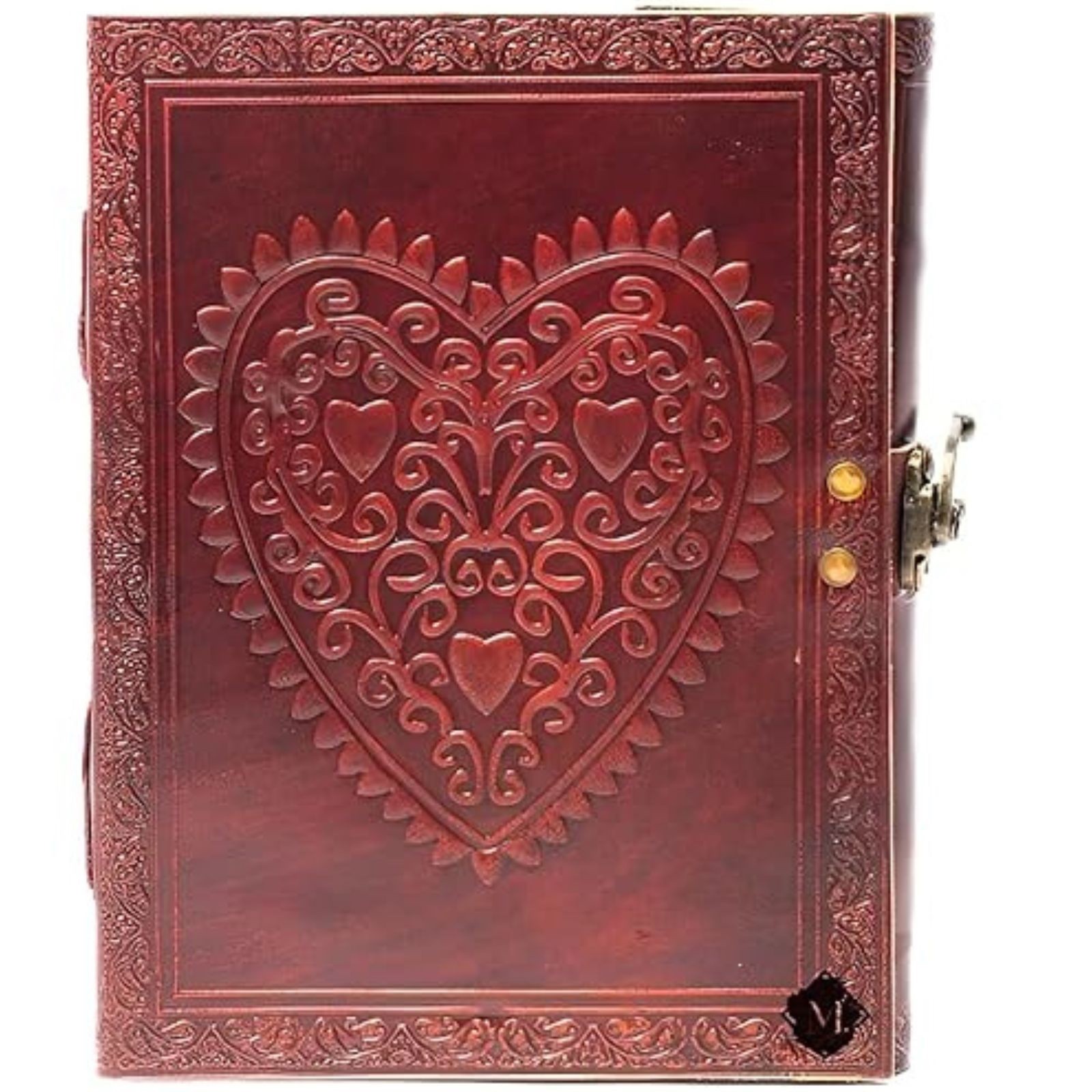 Handmade Leather Diary 6×8 Lined Paper Lock Journal Vintage Notebook|200 Pages|