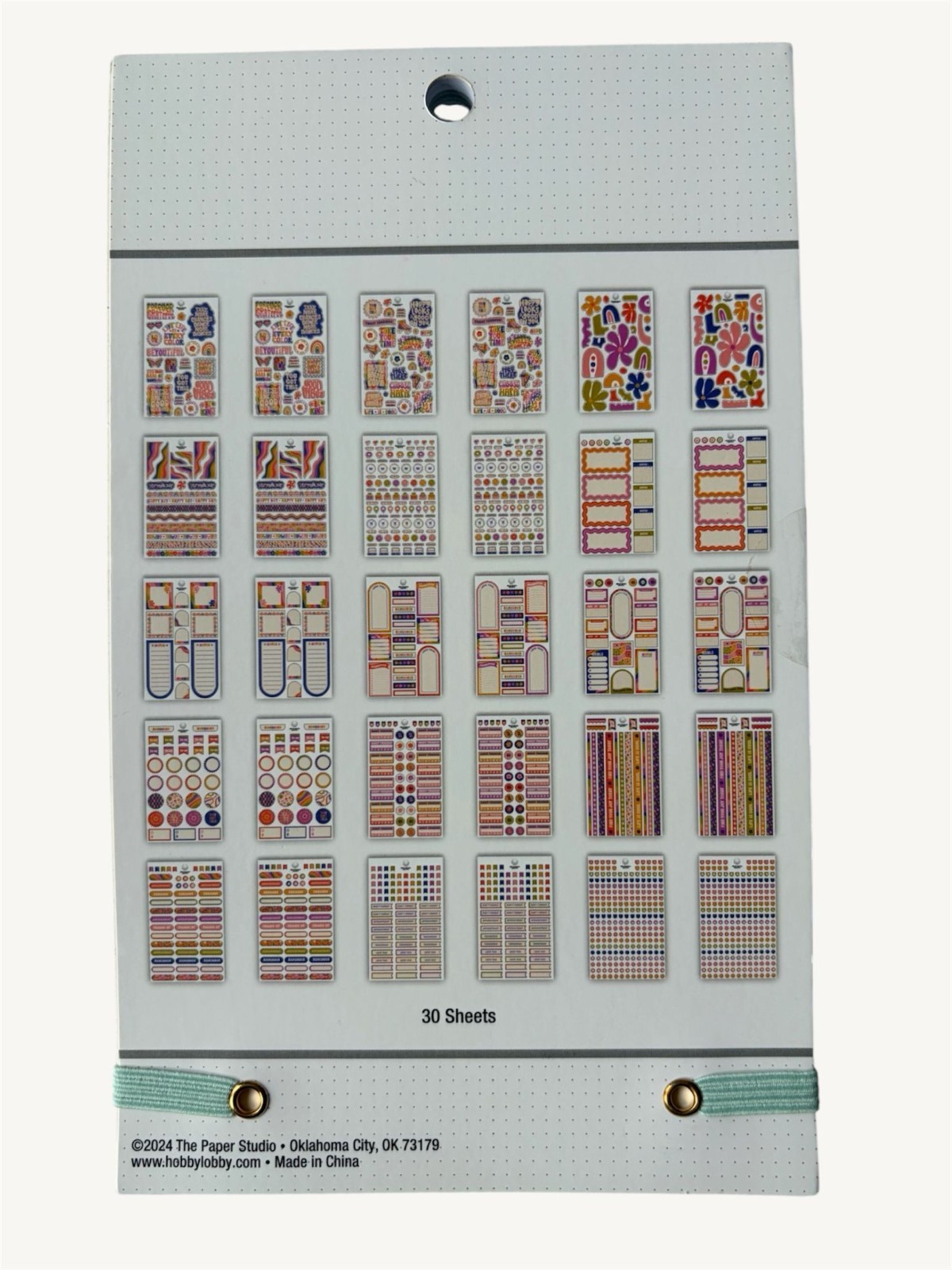 Agenda 52- Bubbly & Bright Sticker Book, 30 Sheets- 1526 pcs