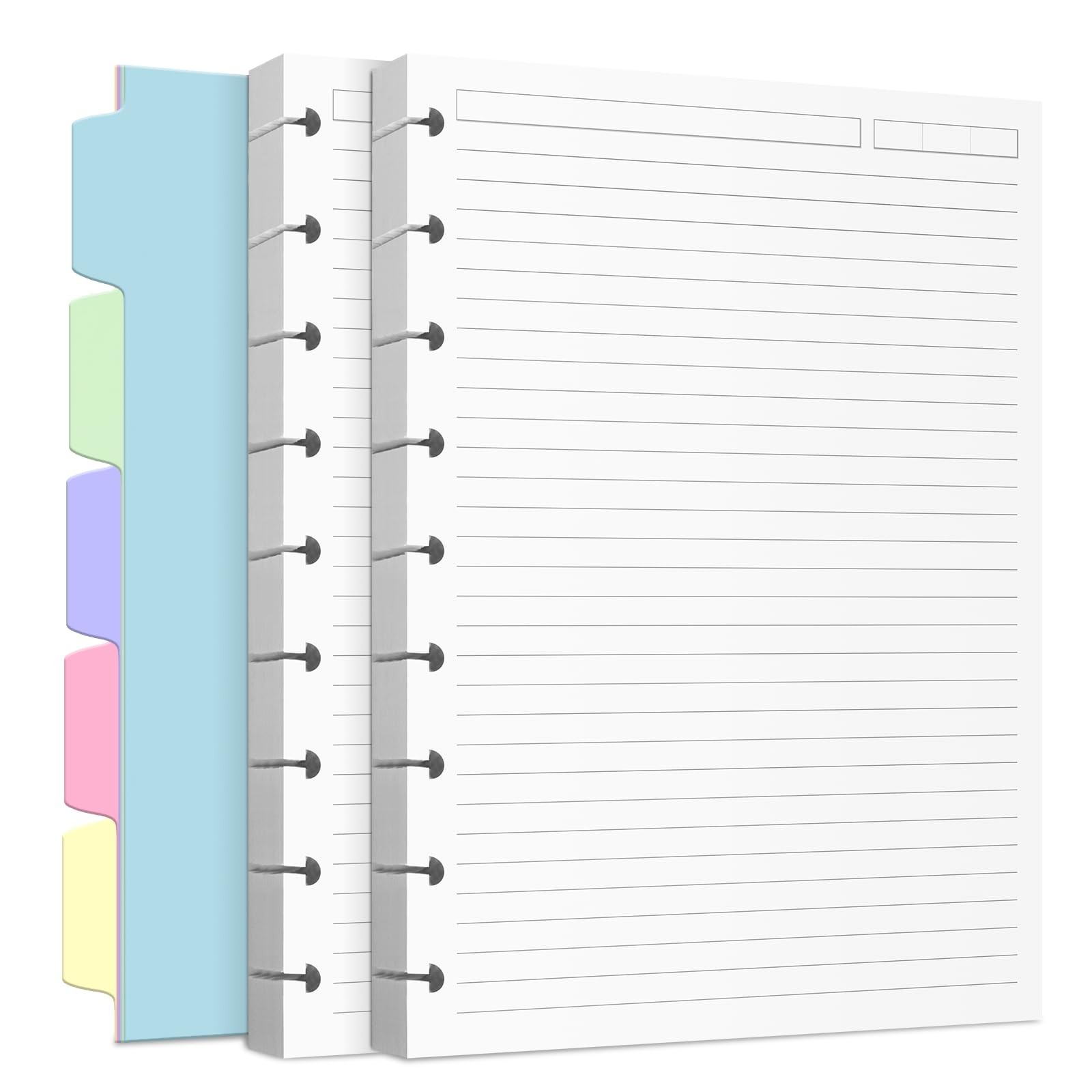 Discbound Refill Paper, Classic Size (7″ x 9.25″) Disc Paper Refill for Note-…