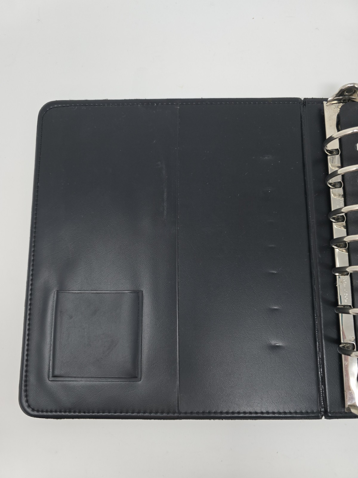 Franklin Covey Planner Black Simulated Leather 7-Ring Binder Organizer