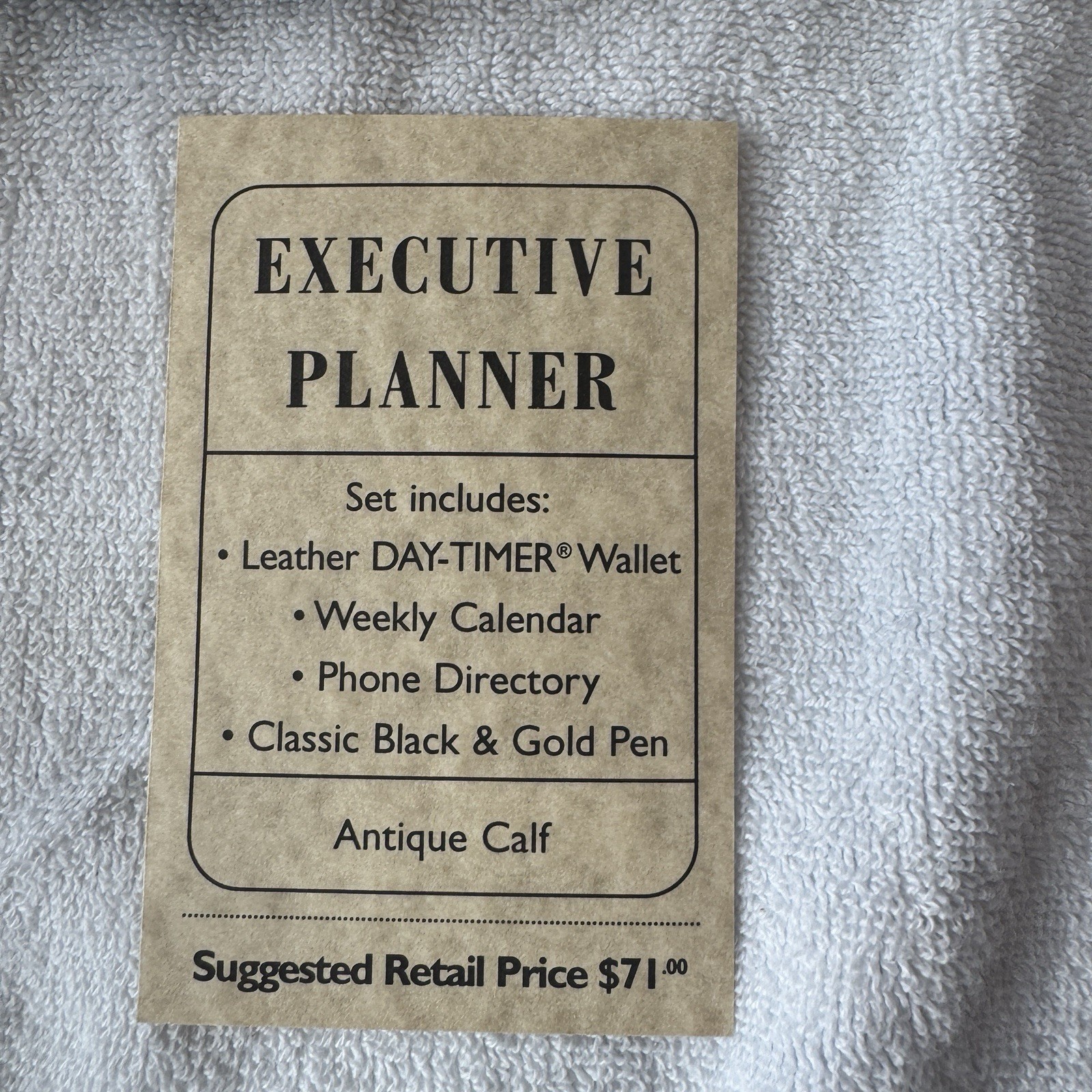 Day Timer Brown Leather Senior Pocket Planner Wallet Checkbook Organizer 4″ x 7″