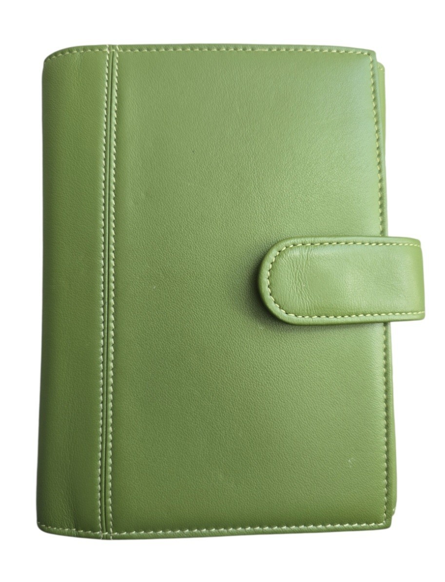 NWOT Levenger Soft Leather Folio PDA Wallet Planner Organizer Tri-Fold in Spruce