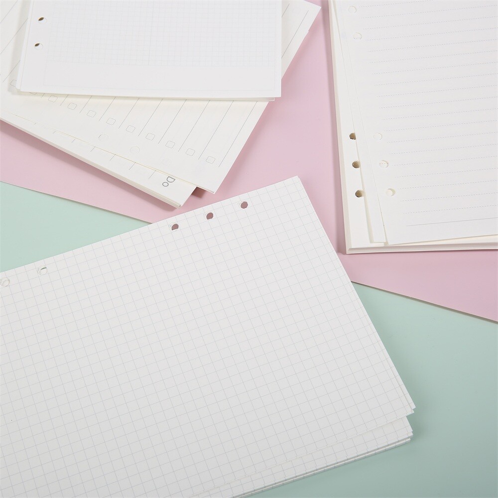 1 Copy Binder Notebook Paper A5 Refill Paper Loose Leaf 45 Pages 21x14cm 9 Type