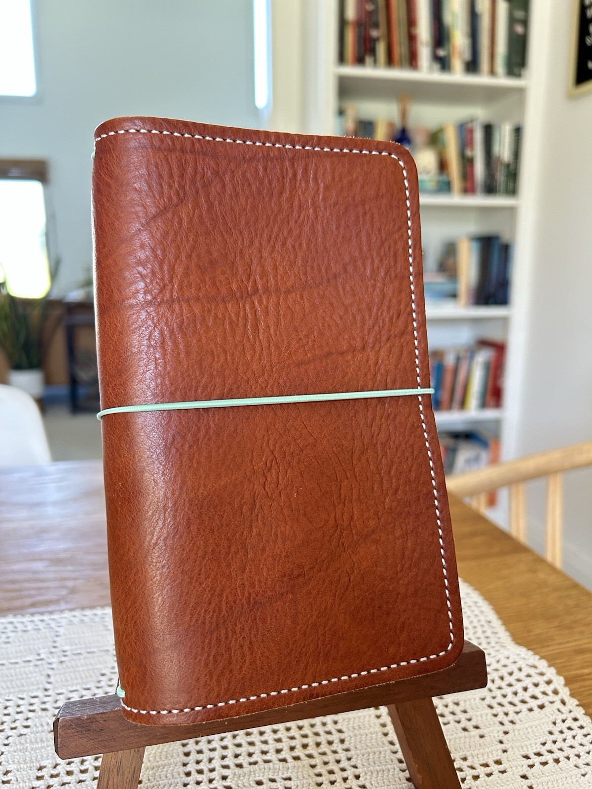 Foxy Fix Personal Size Leather Travelers Notebook /Journal Cover Cognac