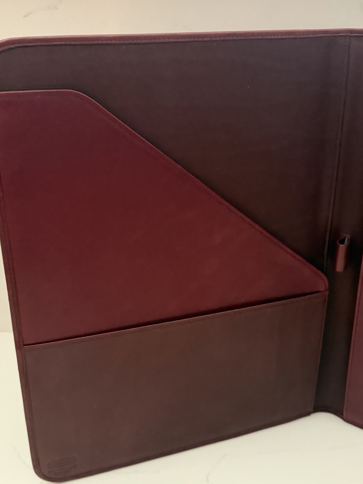 Vintage Coach Burgundy Leather Bi-fold Portfolio Notebook Organizer 12.5″ x 10″