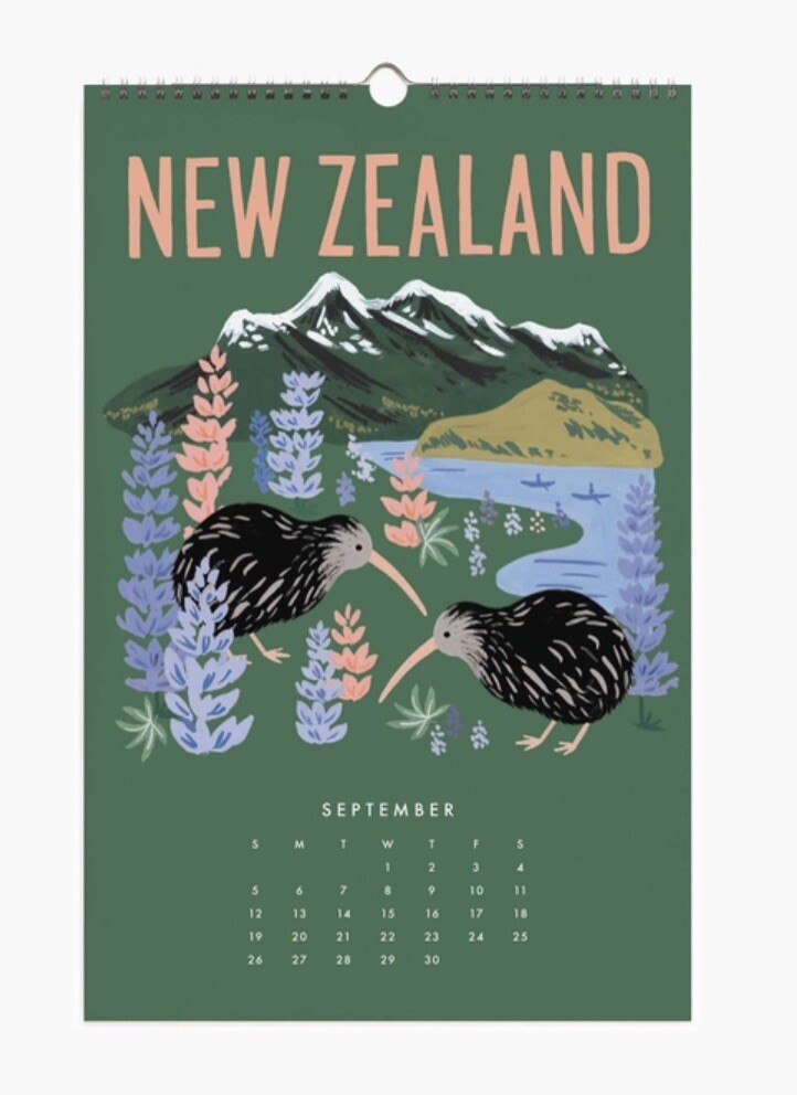 Anthropologie Rifle Paper Explore the World 2021 Calendar 12 PRINTS Travel 17×11