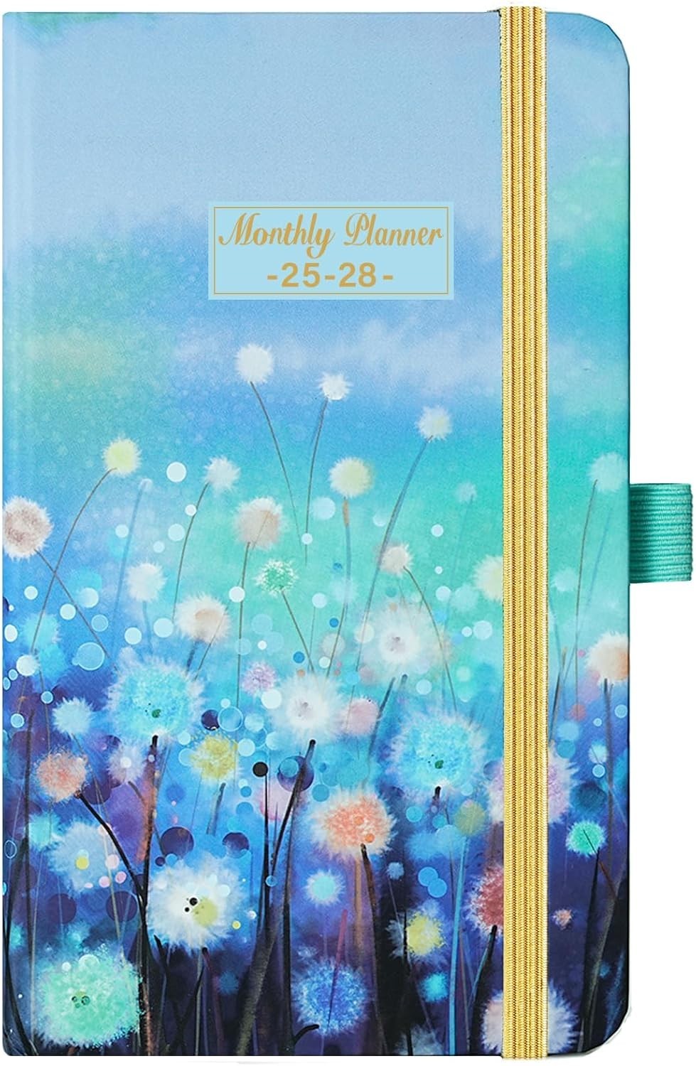 Stylish Blue Floral Pocket Calendar 3 : July 2025 – June 2028 Organizer