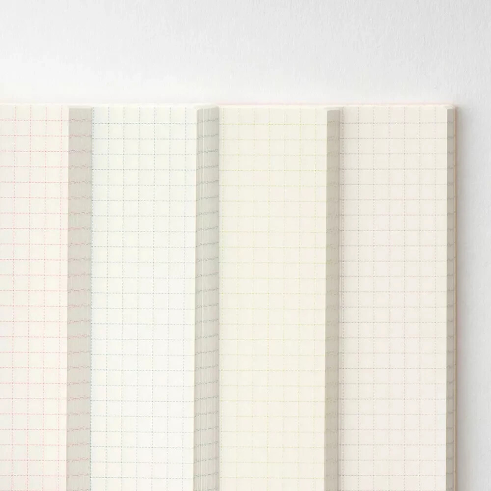 Hobonichi Plain Grid Notebook A5 Tomoe River 288 pgs Original Orange Cover